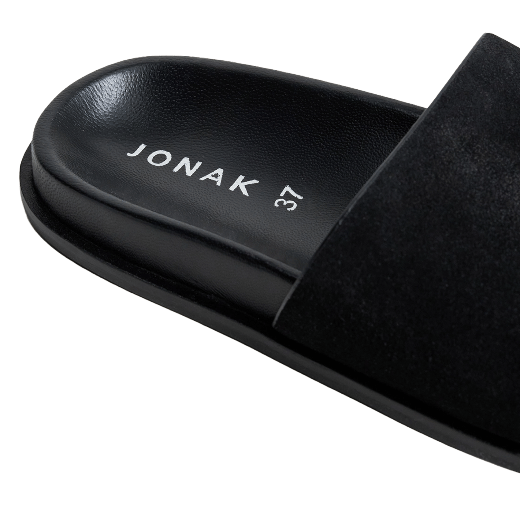 Sandales plates en cuir warner JONAK Noir