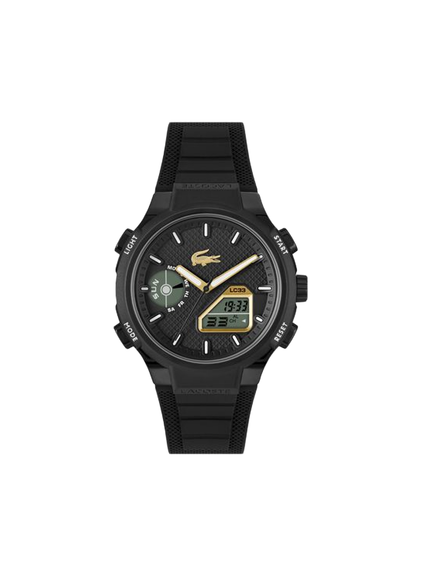 Montre quartz LC33 en silicone LACOSTE MONTRES Noir