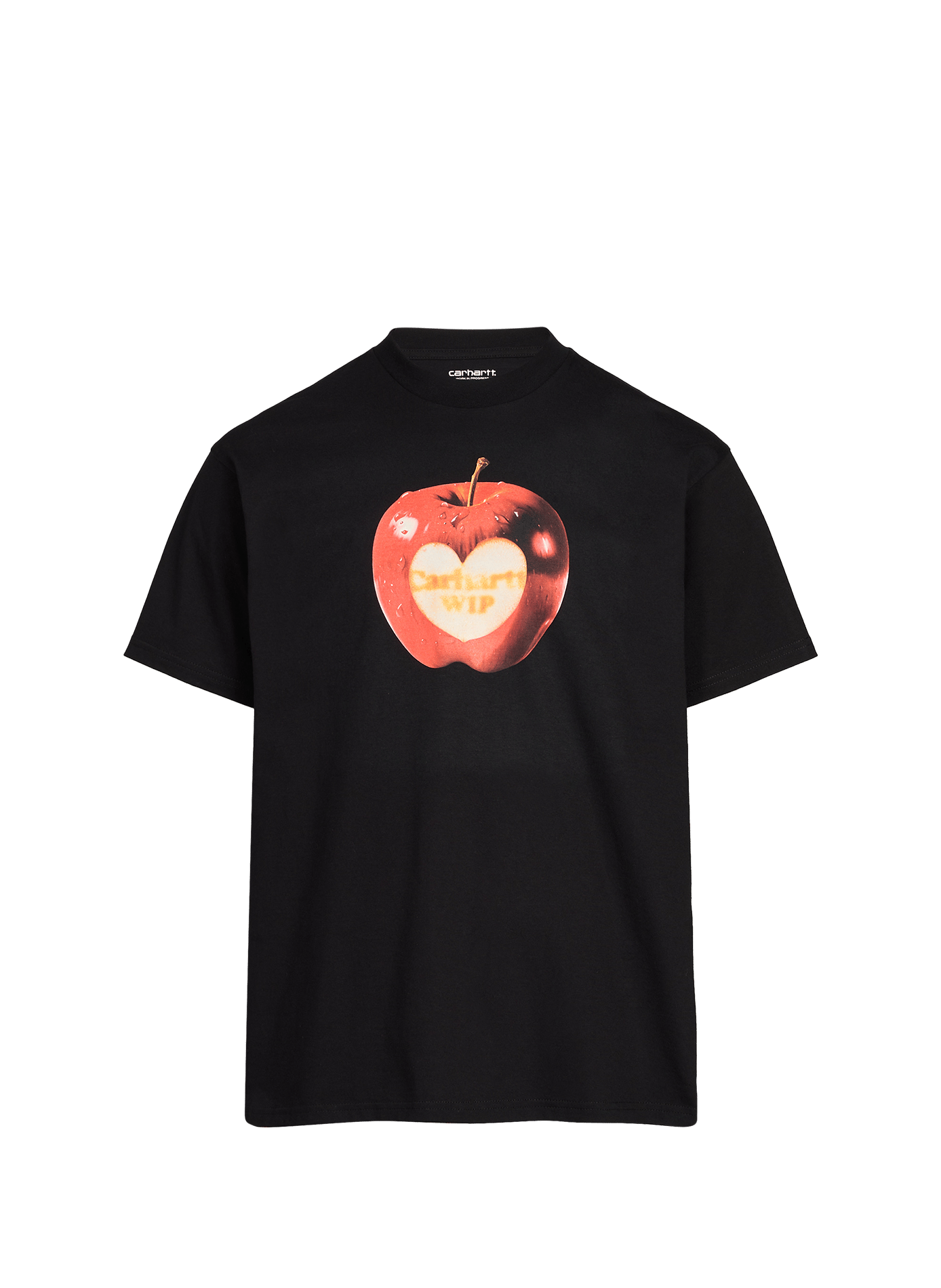 Cotton apple logo printed t-shirt CARHARTT WIP Black