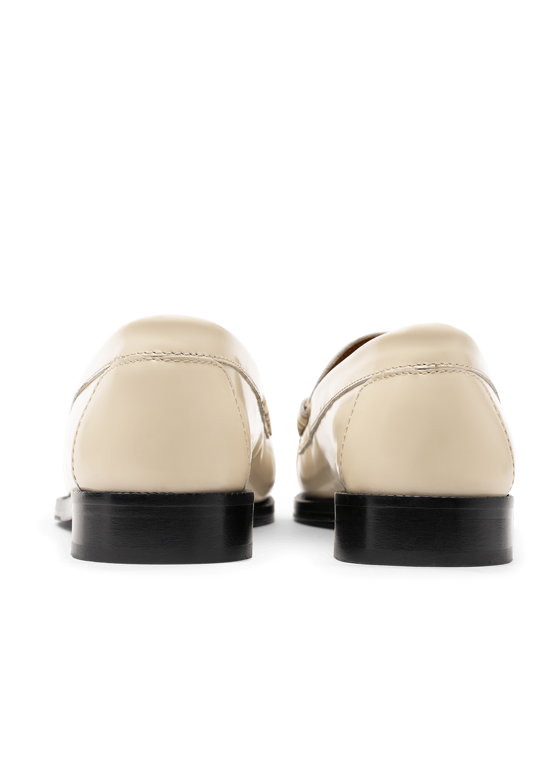 Mocassins cambridge en veau brossé PARALLELE Blanc