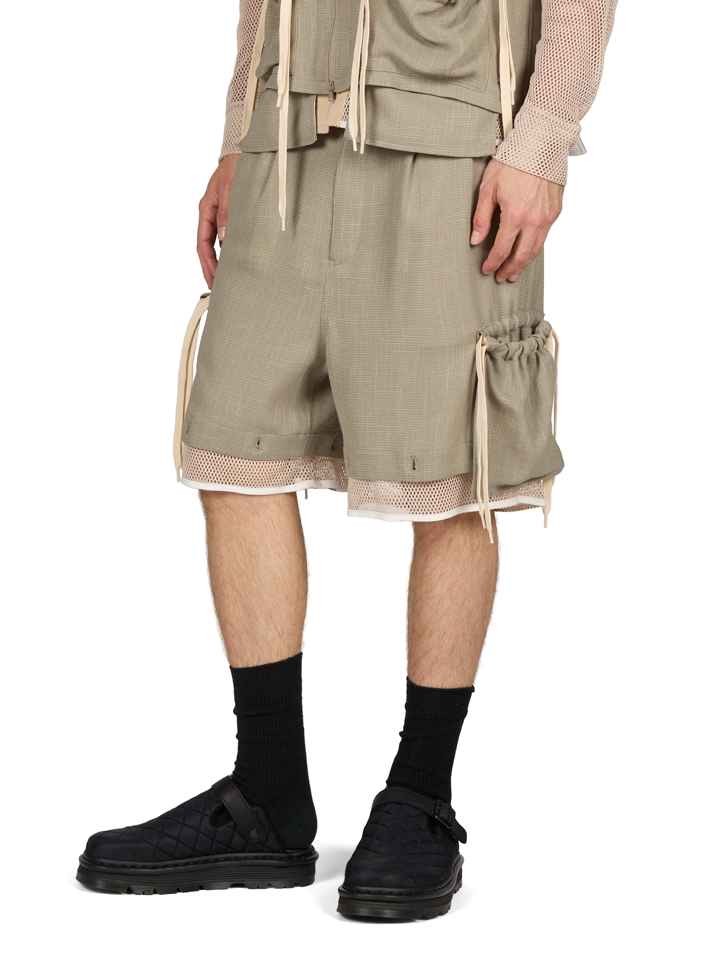 Wide-leg 2-in-1 pants WANSIE Grey