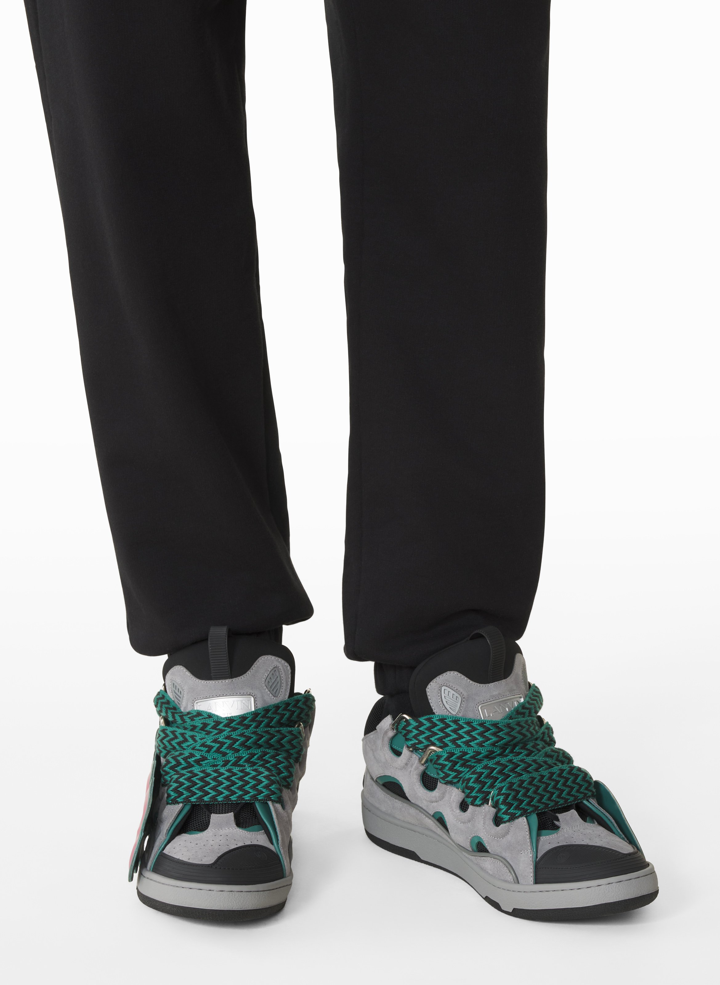 Sneakers urban curb en cuir à patch LANVIN Vert