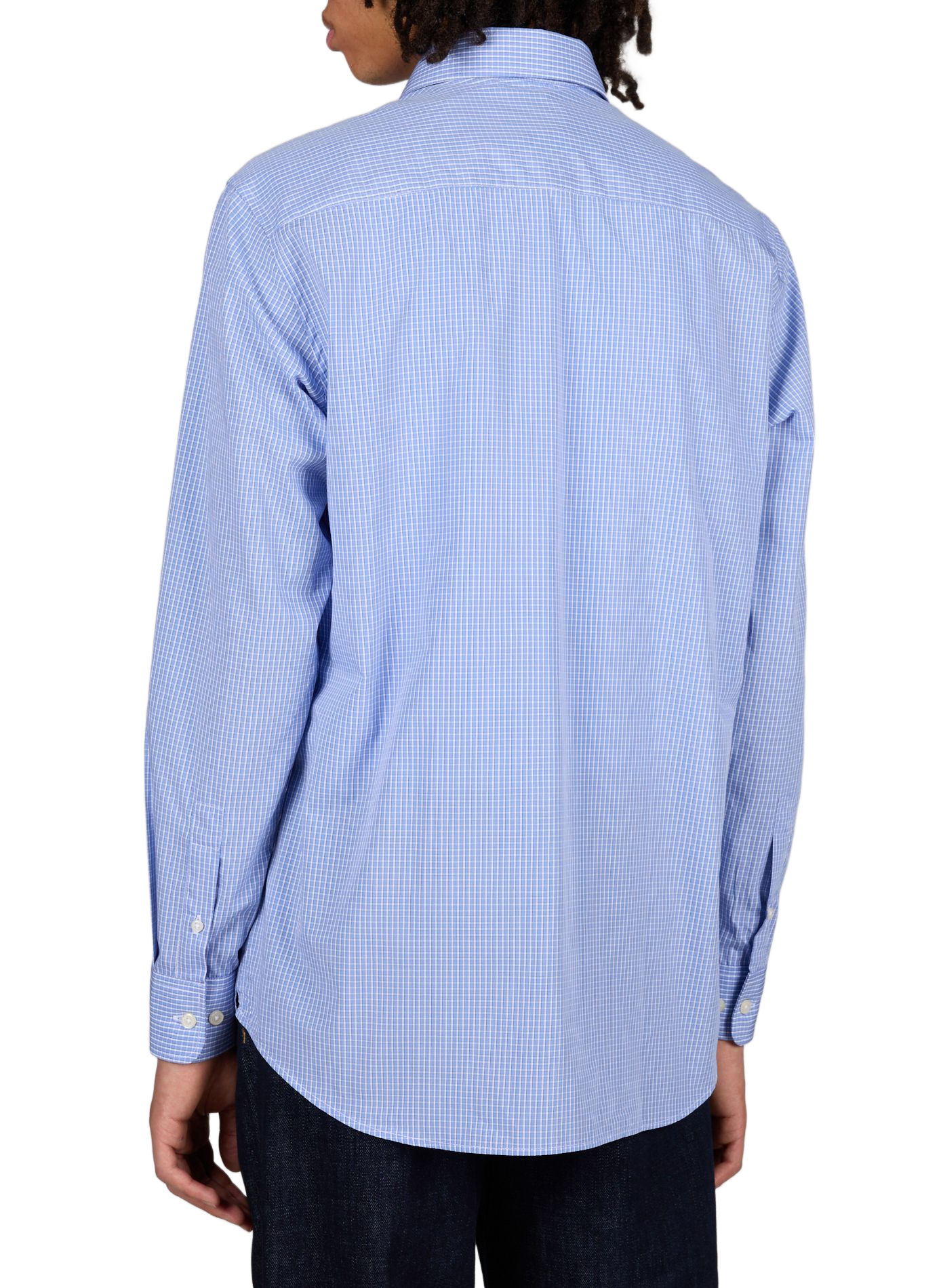 Chemise manches longues à carreaux en coton AU PRINTEMPS PARIS Bleu