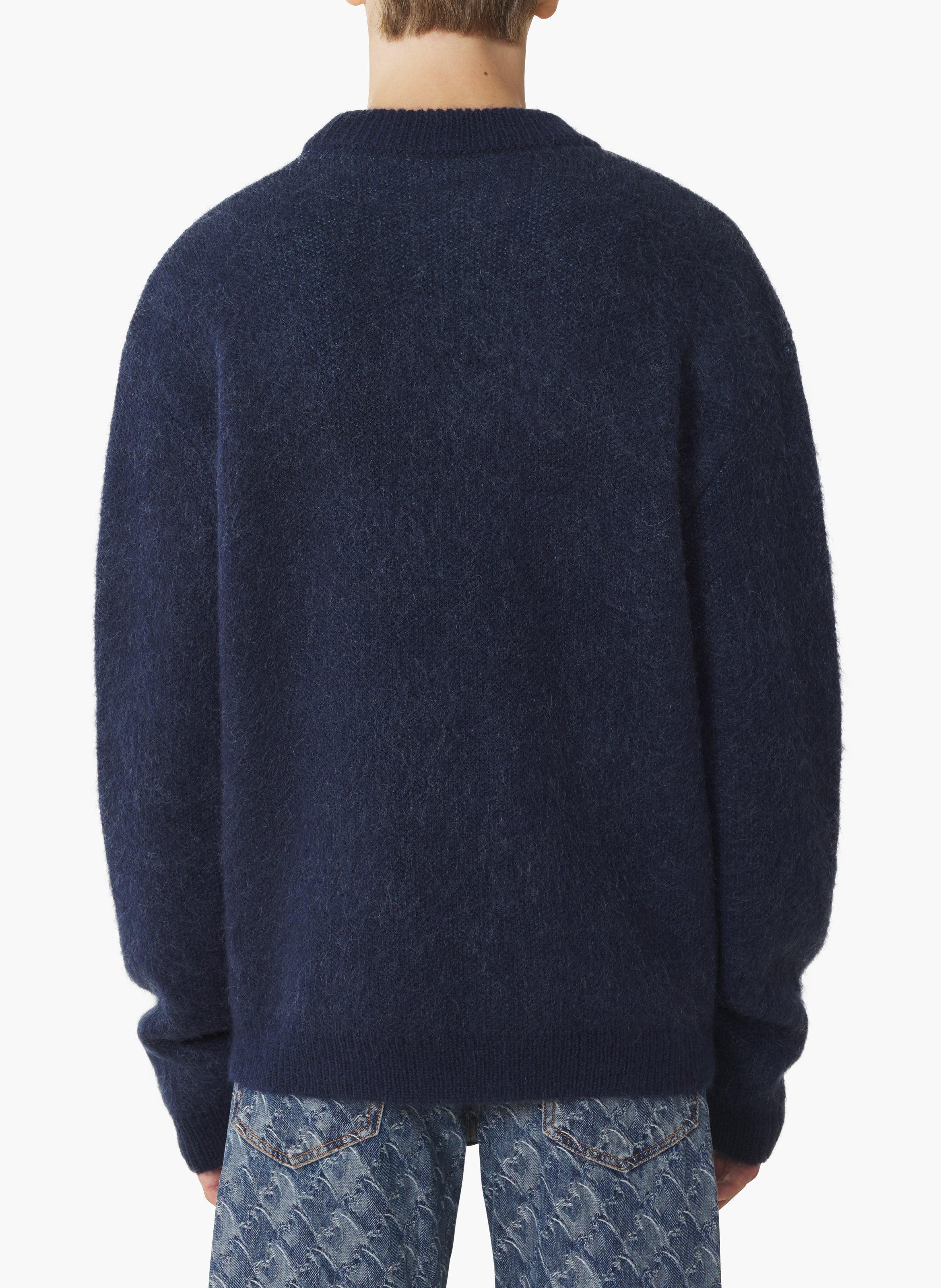 Pull en mohair jacquard lunar year LANVIN Bleu