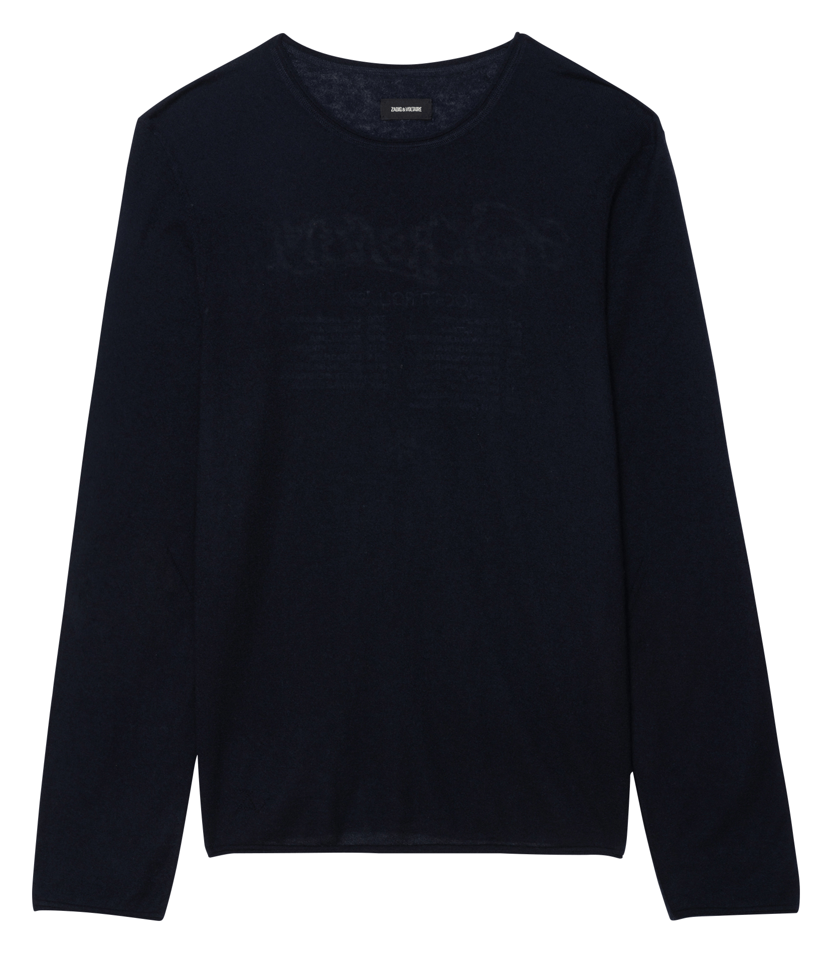 Tee-shirt col rond en cachemire teiss ZADIG&VOLTAIRE Bleu