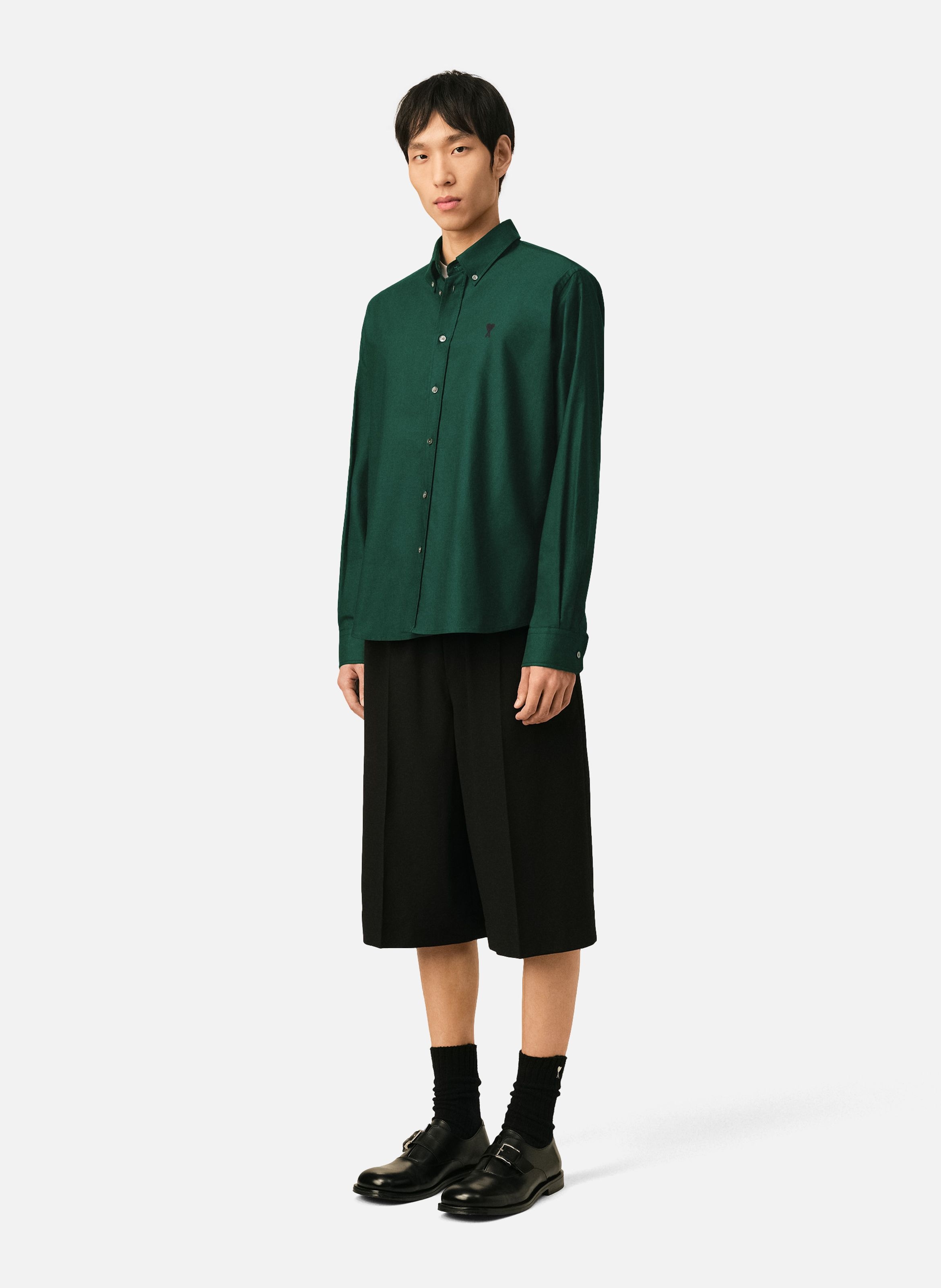 Chemise en coton ami de coeur AMI PARIS Vert