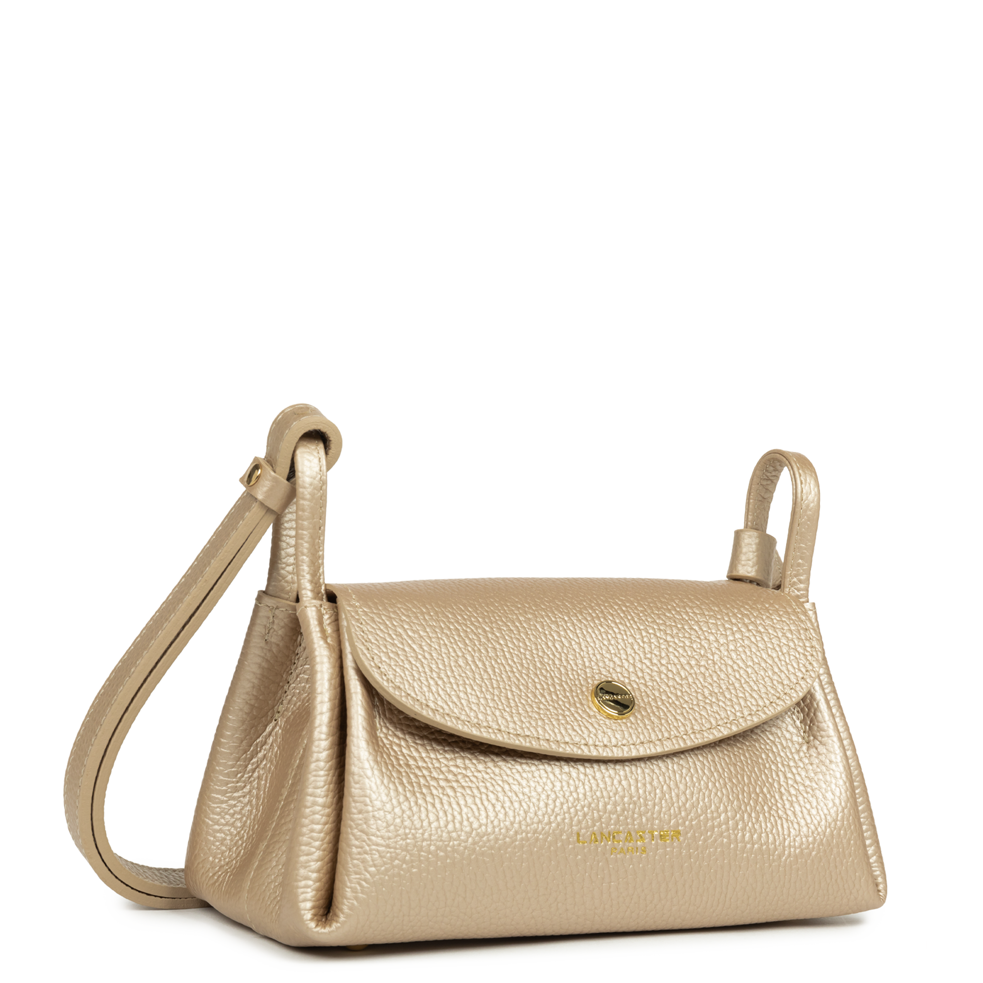 Petit sac trotteur - accordéon double LANCASTER Doré