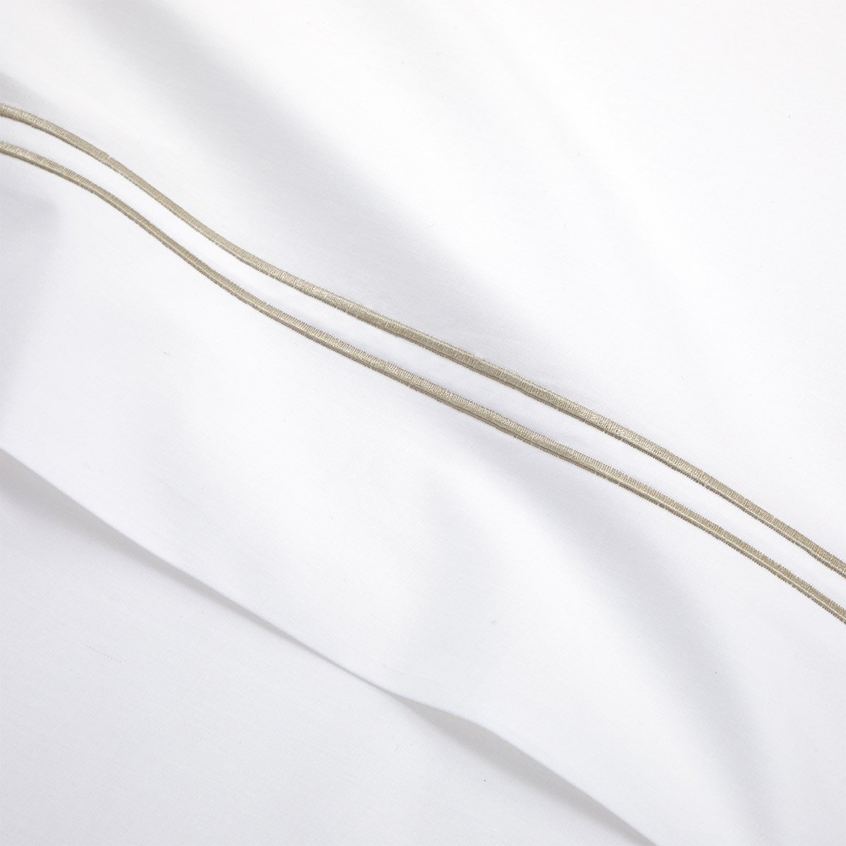 Drap plat en percale de coton, duo YVES DELORME Gris