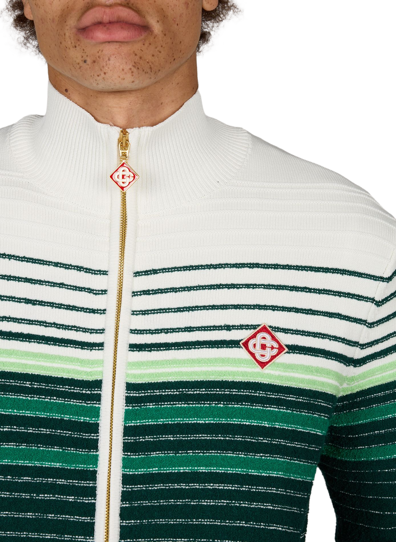 Gilet zippé en jacquard de coton mélangé CASABLANCA PARIS Multicolore