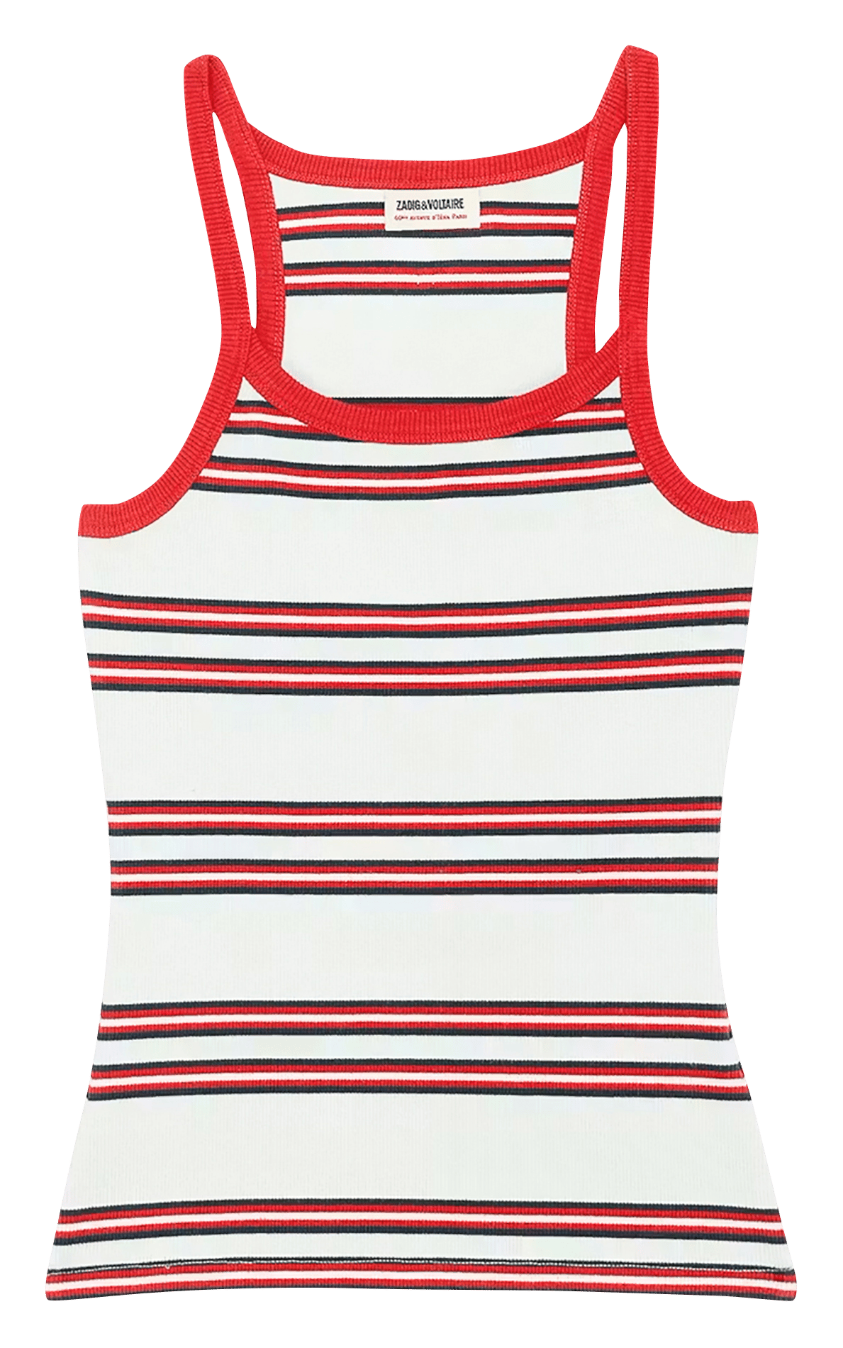 Aansluitende gestreepte katoenen tanktop ZADIG&VOLTAIRE Blauw