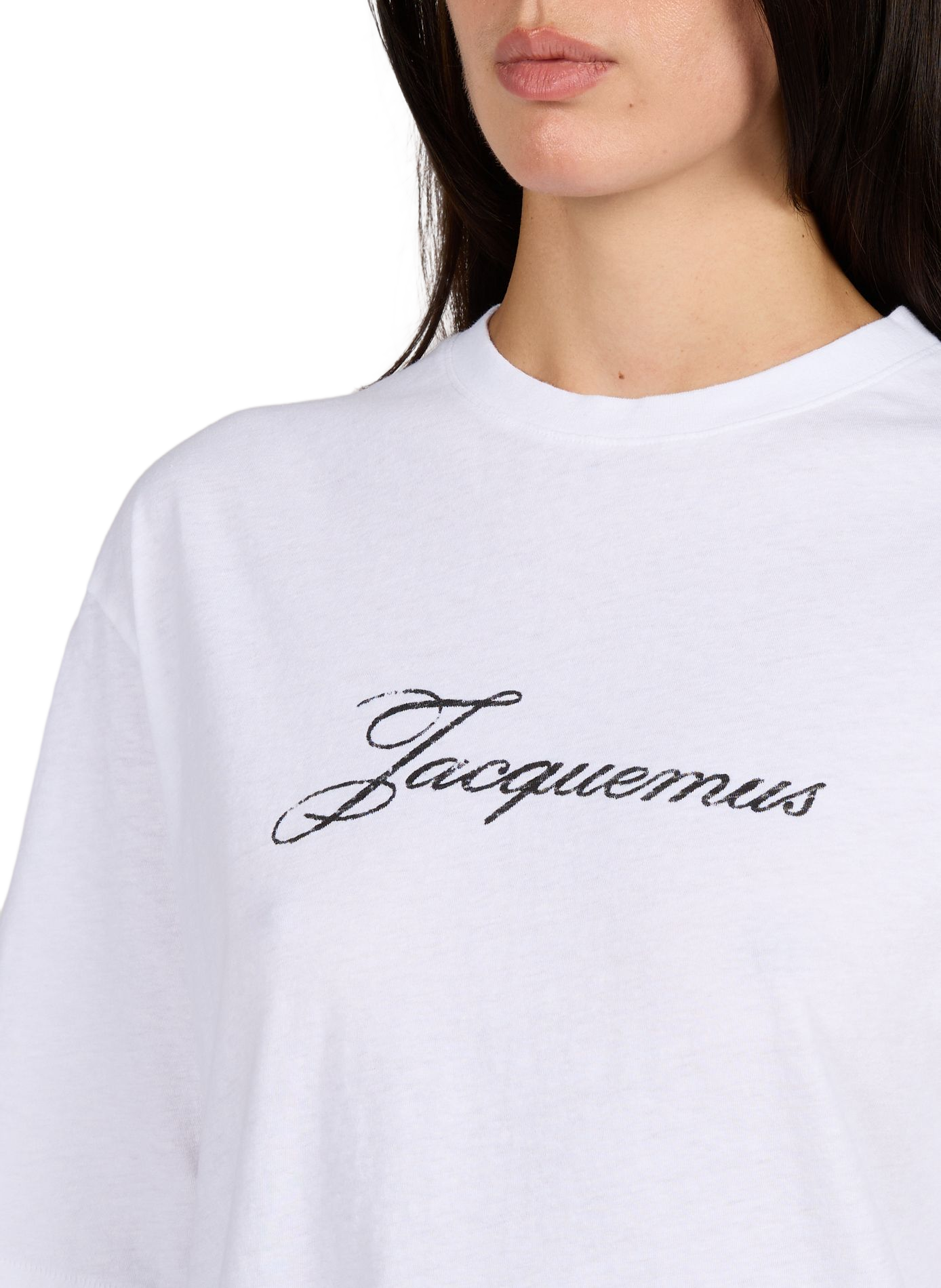 Short-sleeved T-shirt with printed logo JACQUEMUS White