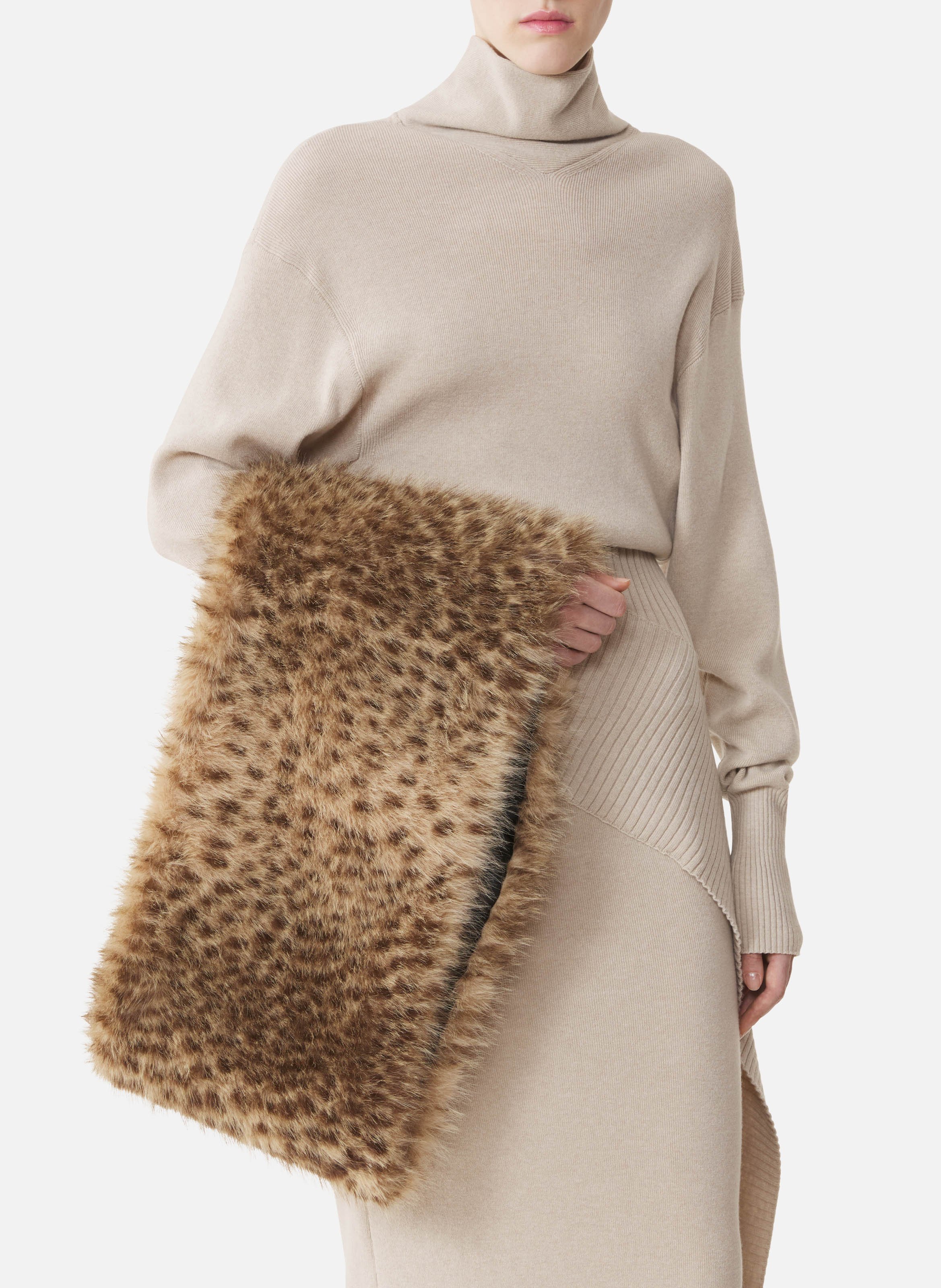Écharpe en fausse fourrure LANVIN Multicolore