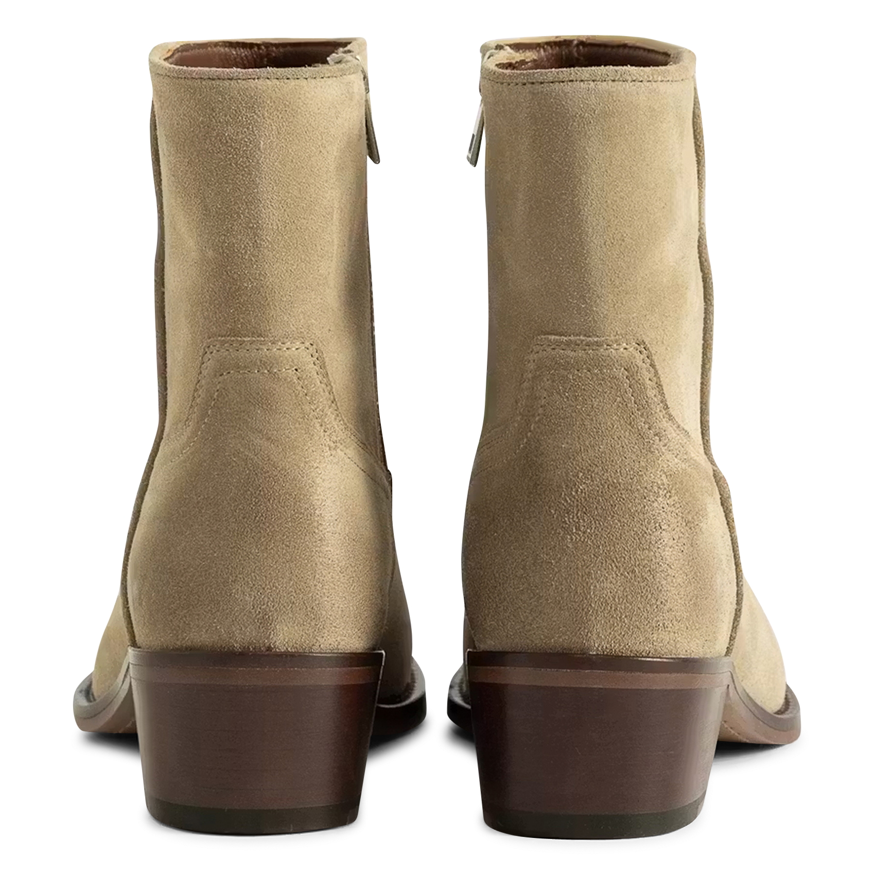 Bottines en cuir velours tex low ZADIG&VOLTAIRE Beige