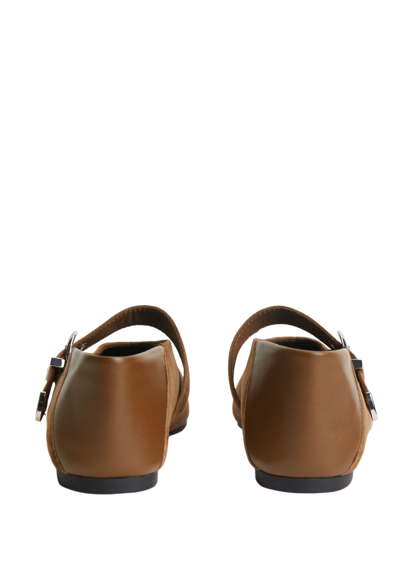 Ballerines à boucles en cuir  TOMMY HILFIGER Marron
