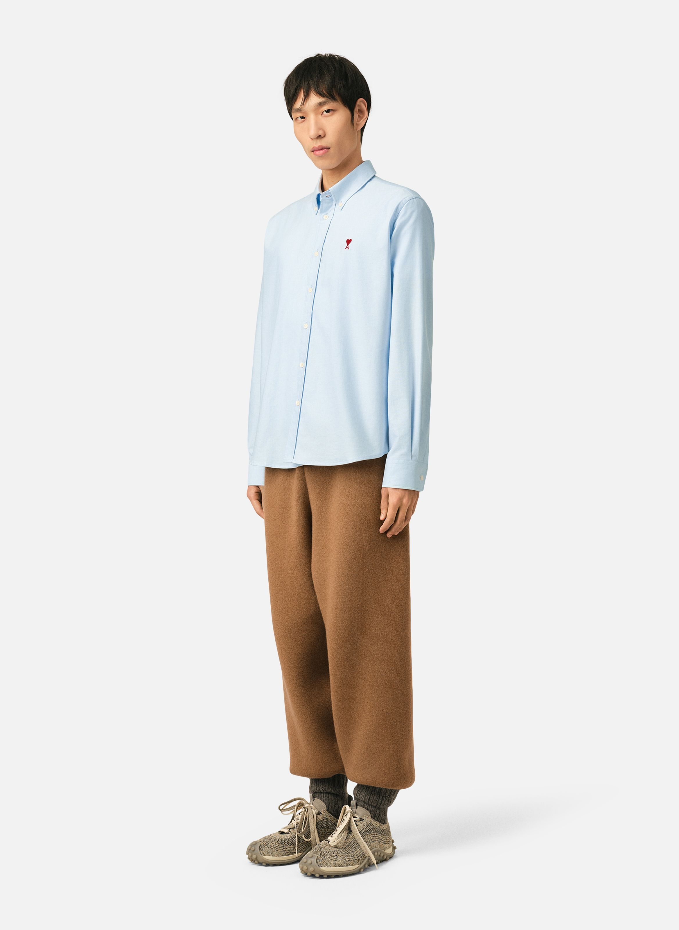 Chemise col boutonné ami de coeur unisexe AMI PARIS Bleu