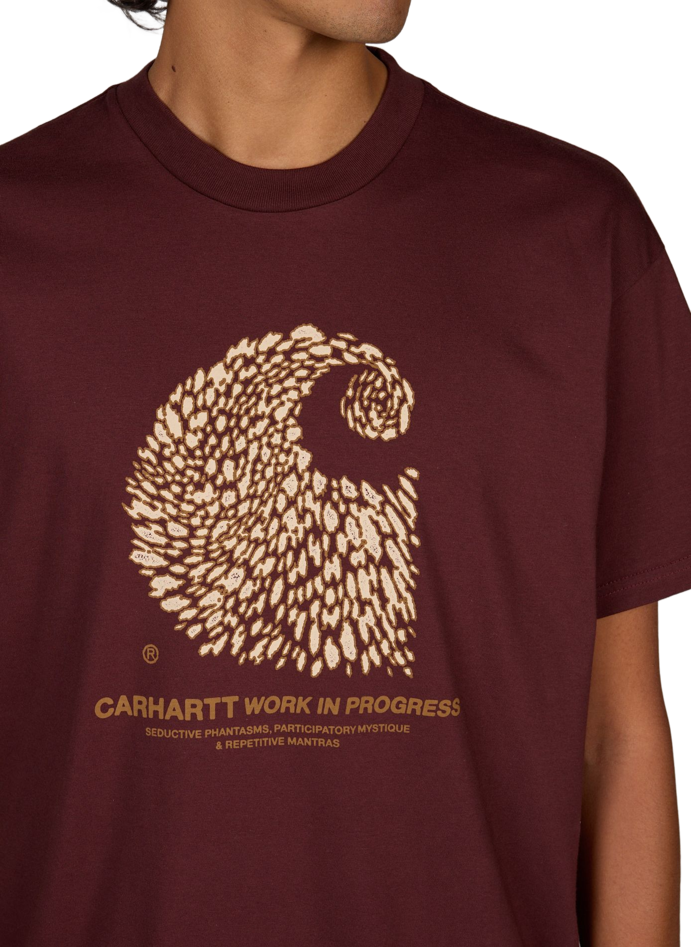 Bedrucktes Baumwoll-T-Shirt CARHARTT WIP Rot