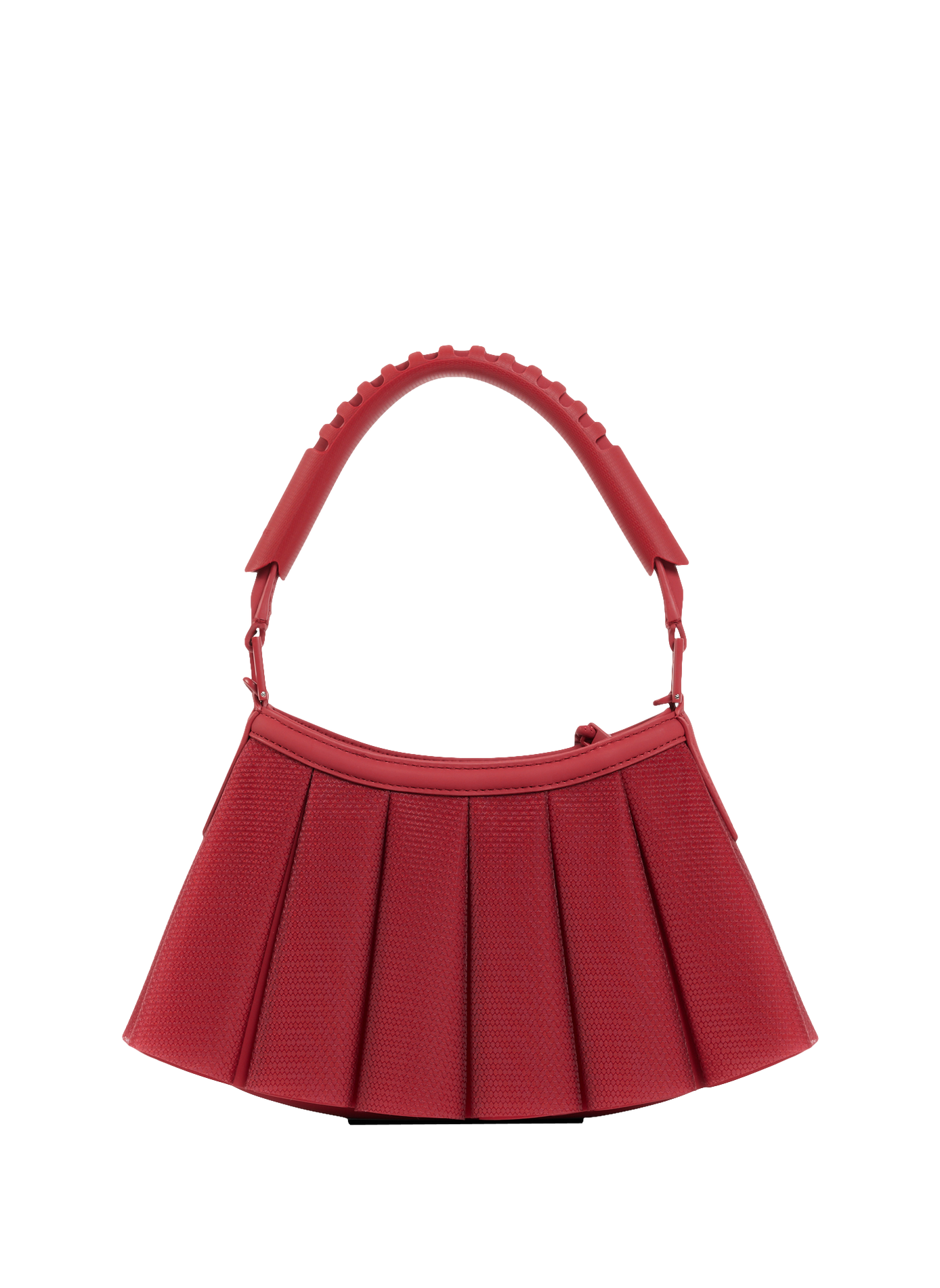Small Lenglen handbag in mesh leather LACOSTE Red