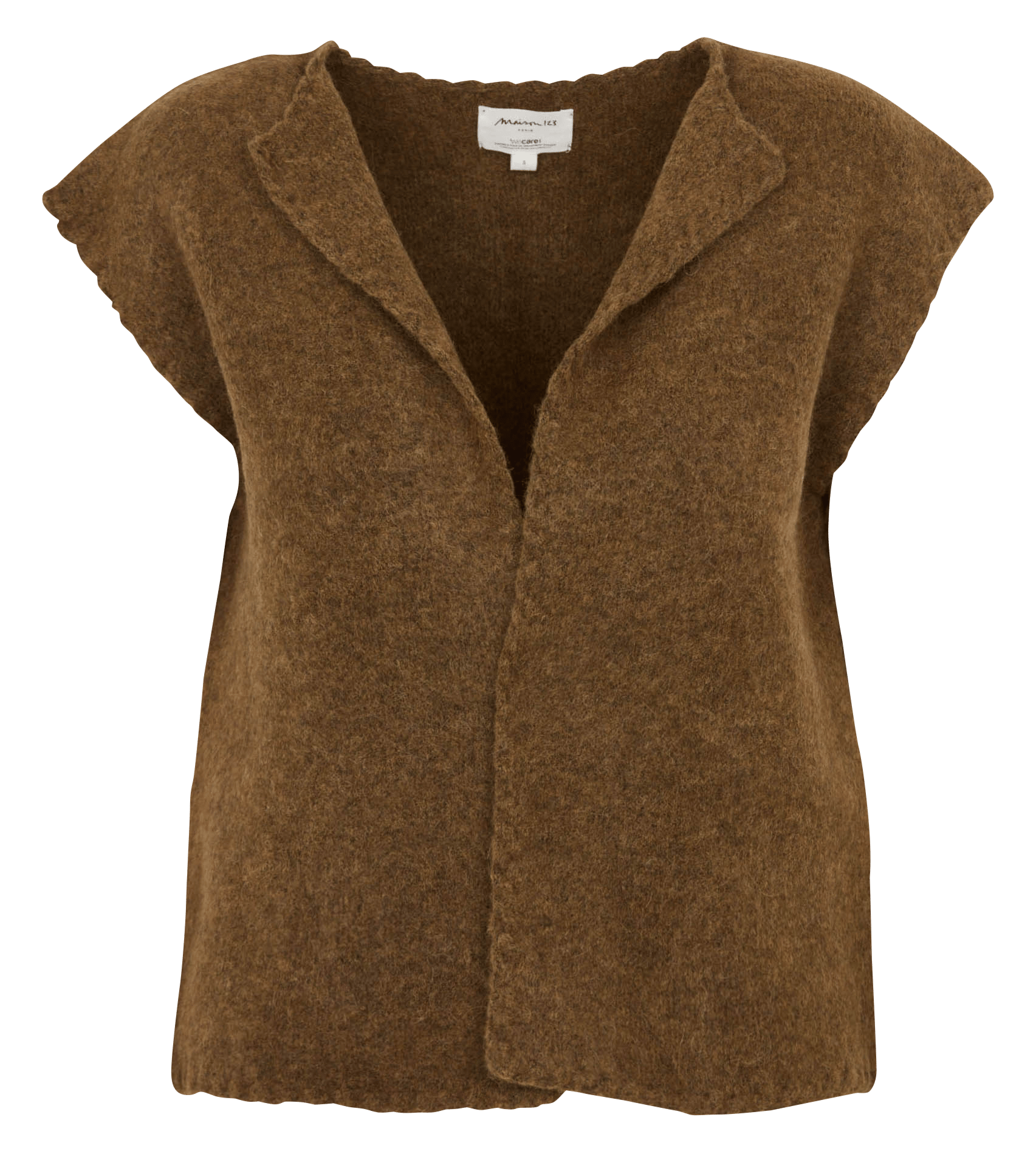 Gilet sans manches en laine mélangée anthea MAISON 123 Vert