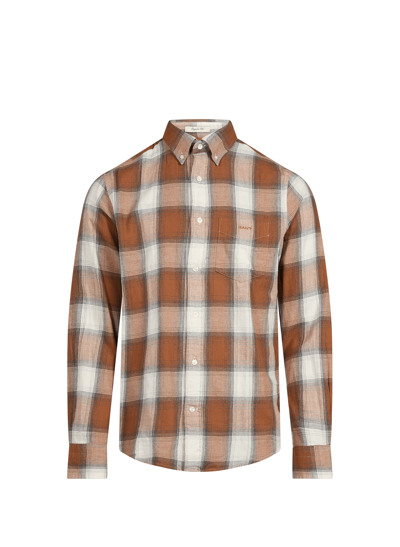 Straight checked cotton shirt with button-down collar GANT Multicolour