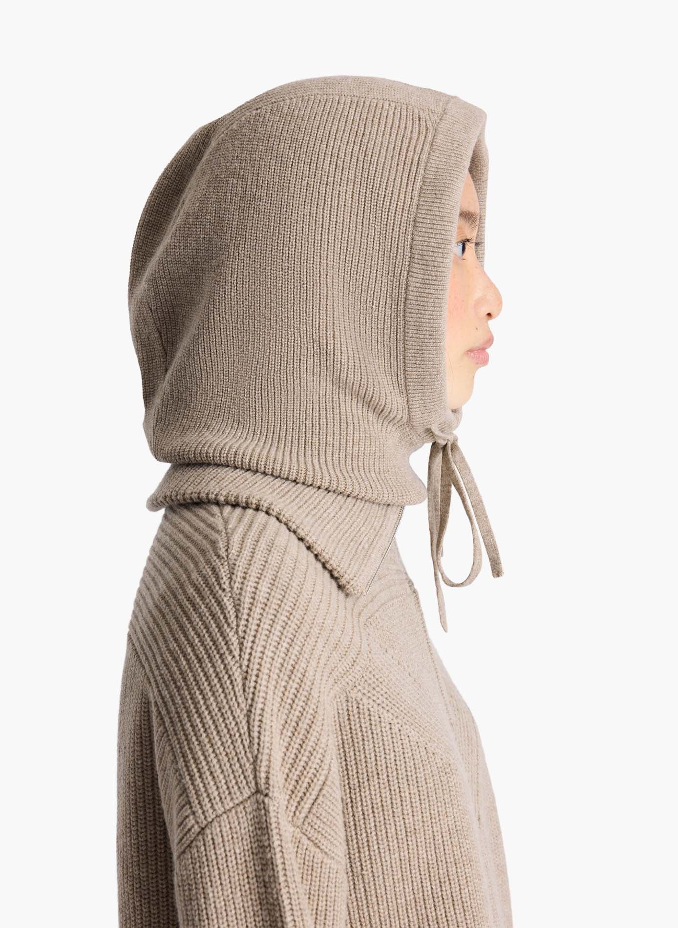 Cagoule cozy cowl laine FUSALP Beige