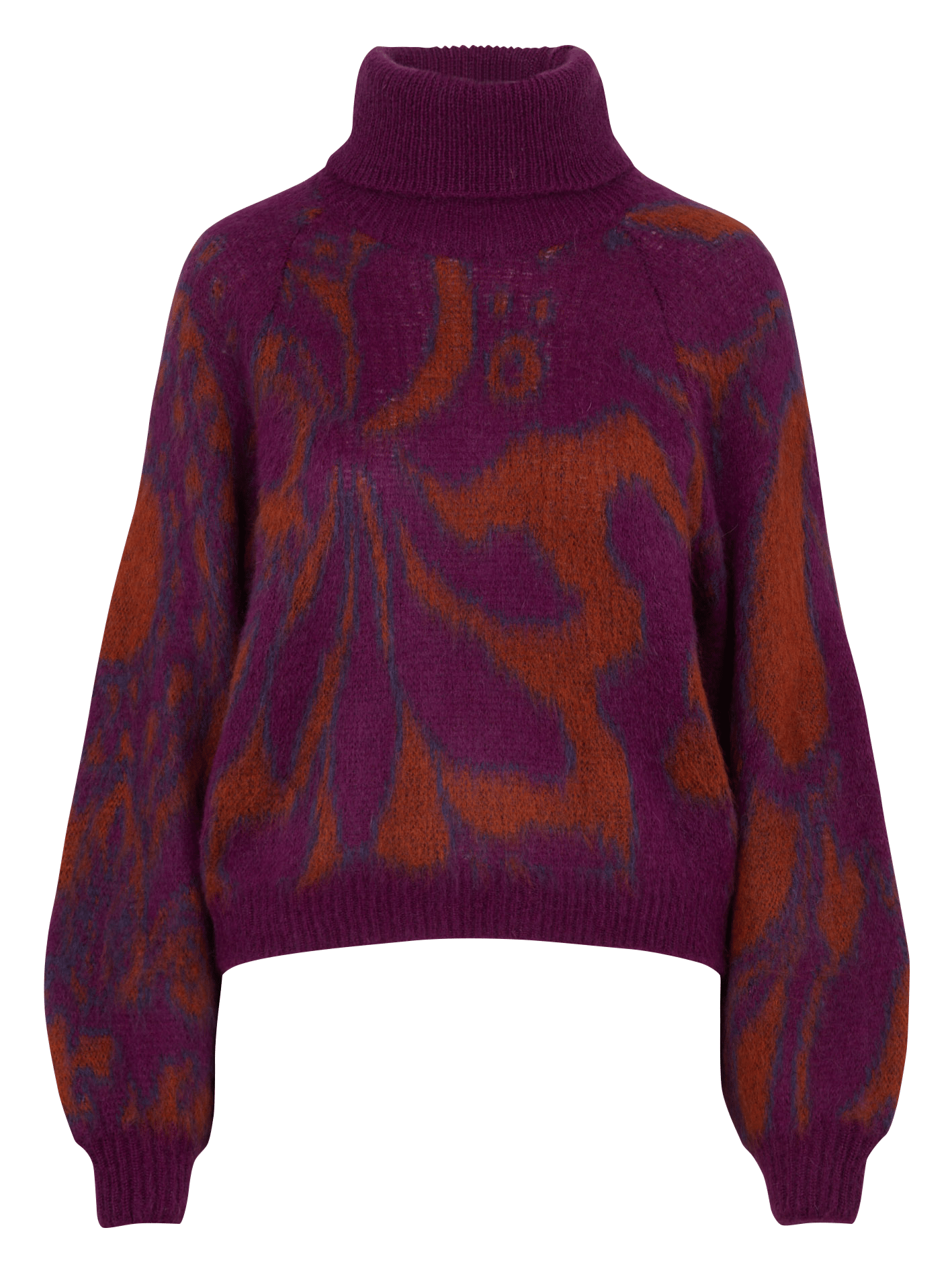 Ruimvallende jacquardtrui van een mohairmix LA FEE MARABOUTEE Veelkleurig