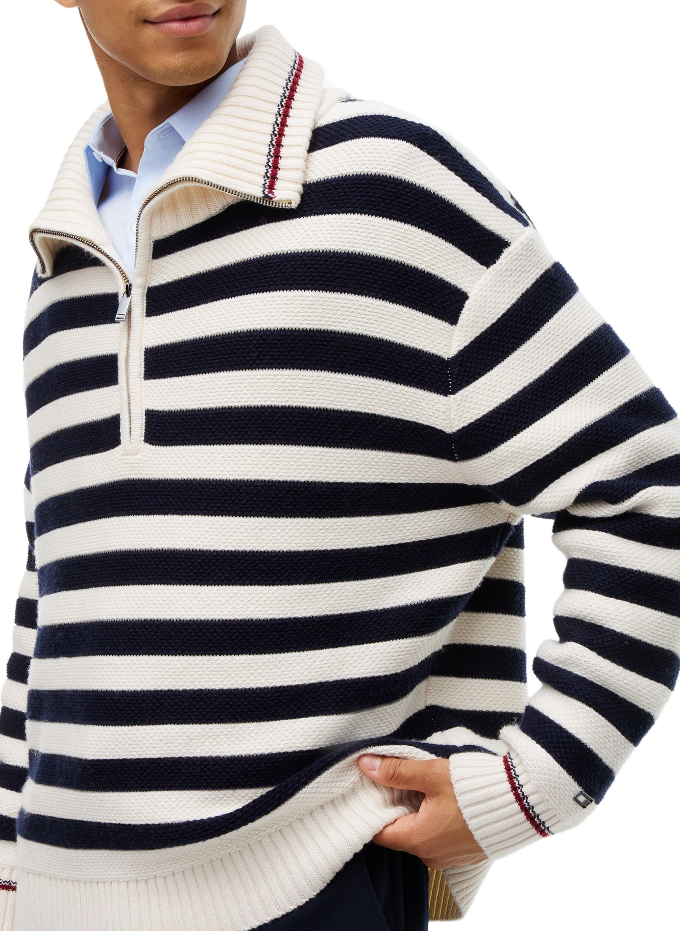 Striped zip-neck sweater TOMMY HILFIGER Multicolour