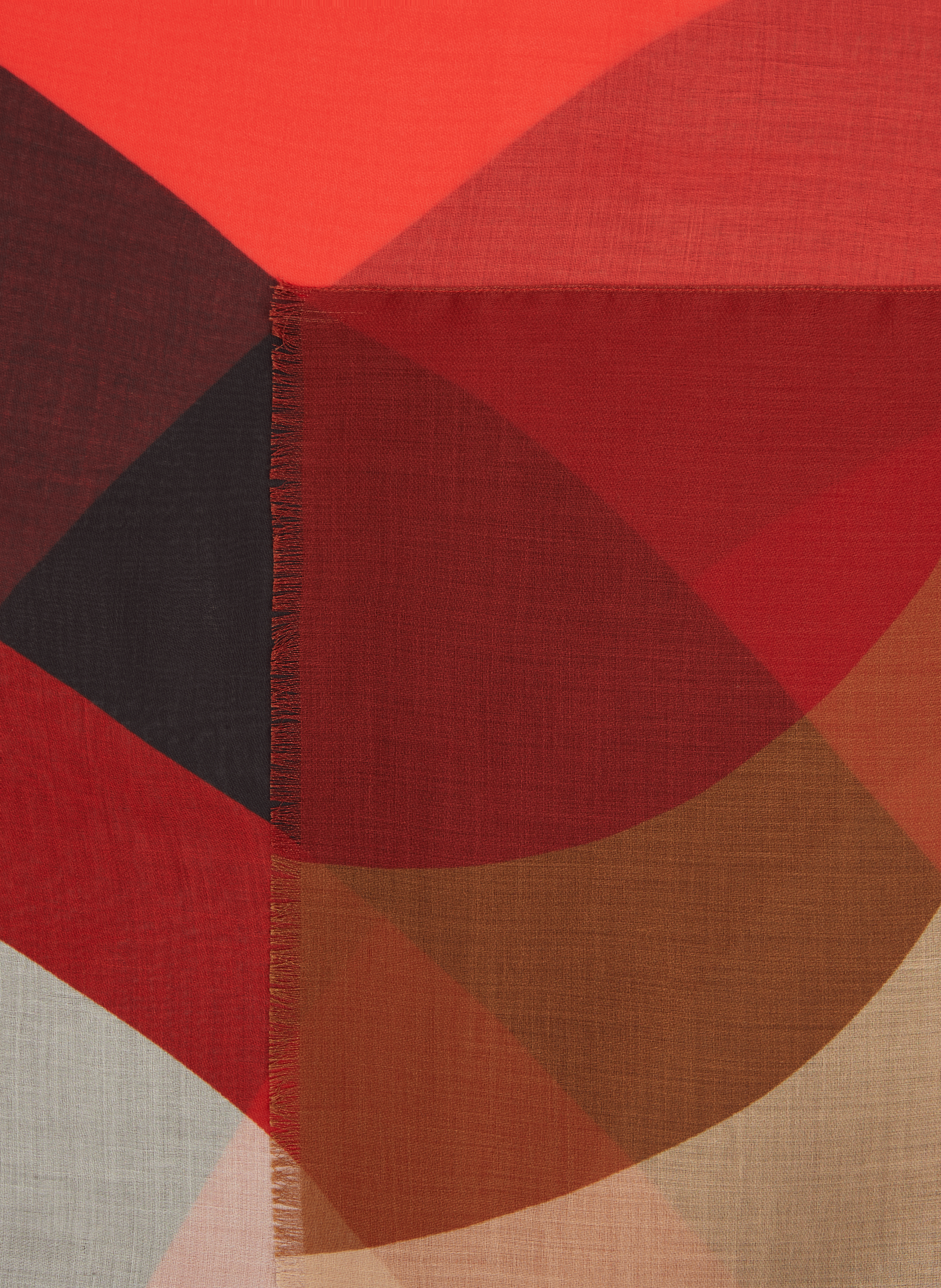 Graphic-print stole SAISON 1865 Red