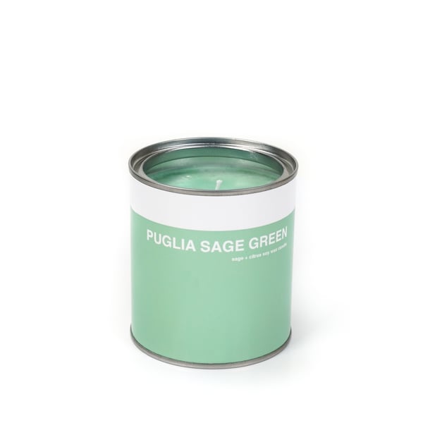 Bougie pot de peinture vert