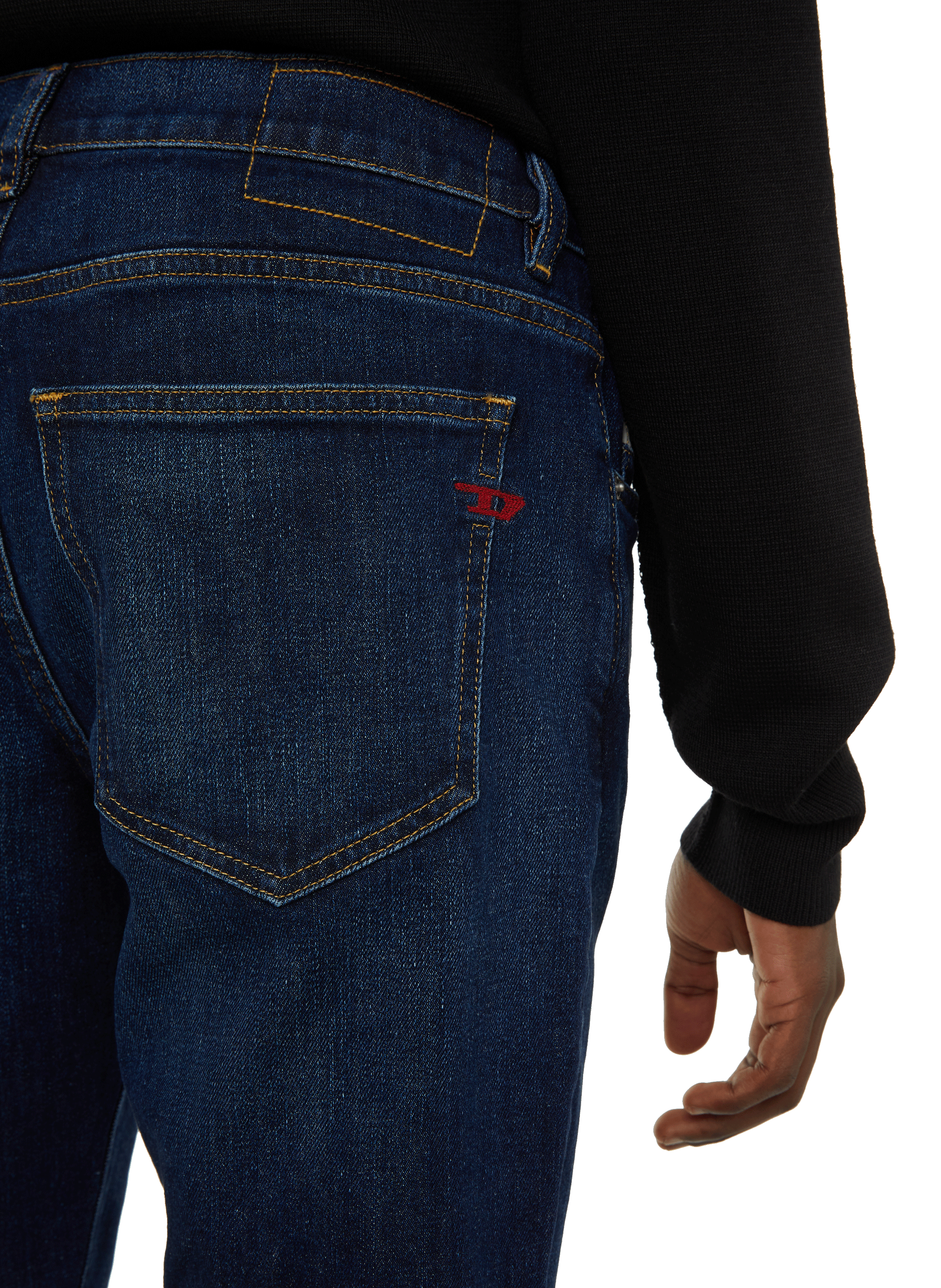 Jean slim en coton et chanvre mélangés DIESEL Bleu