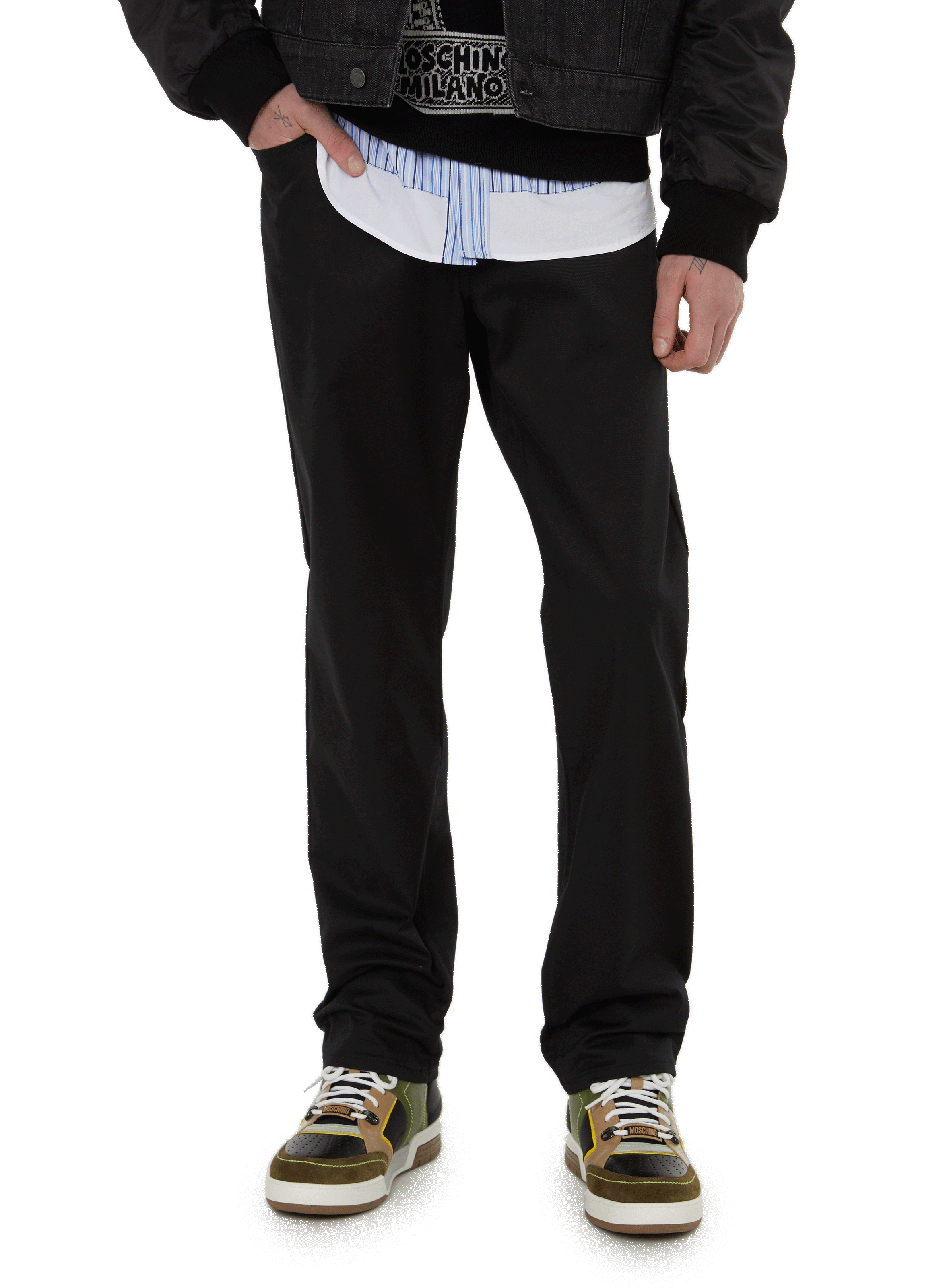MOSCHINO Cotton trousers  Black