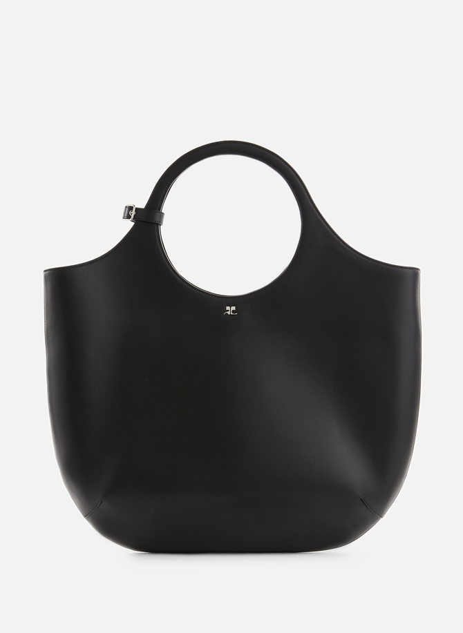 COURRÈGES large leather tote bag