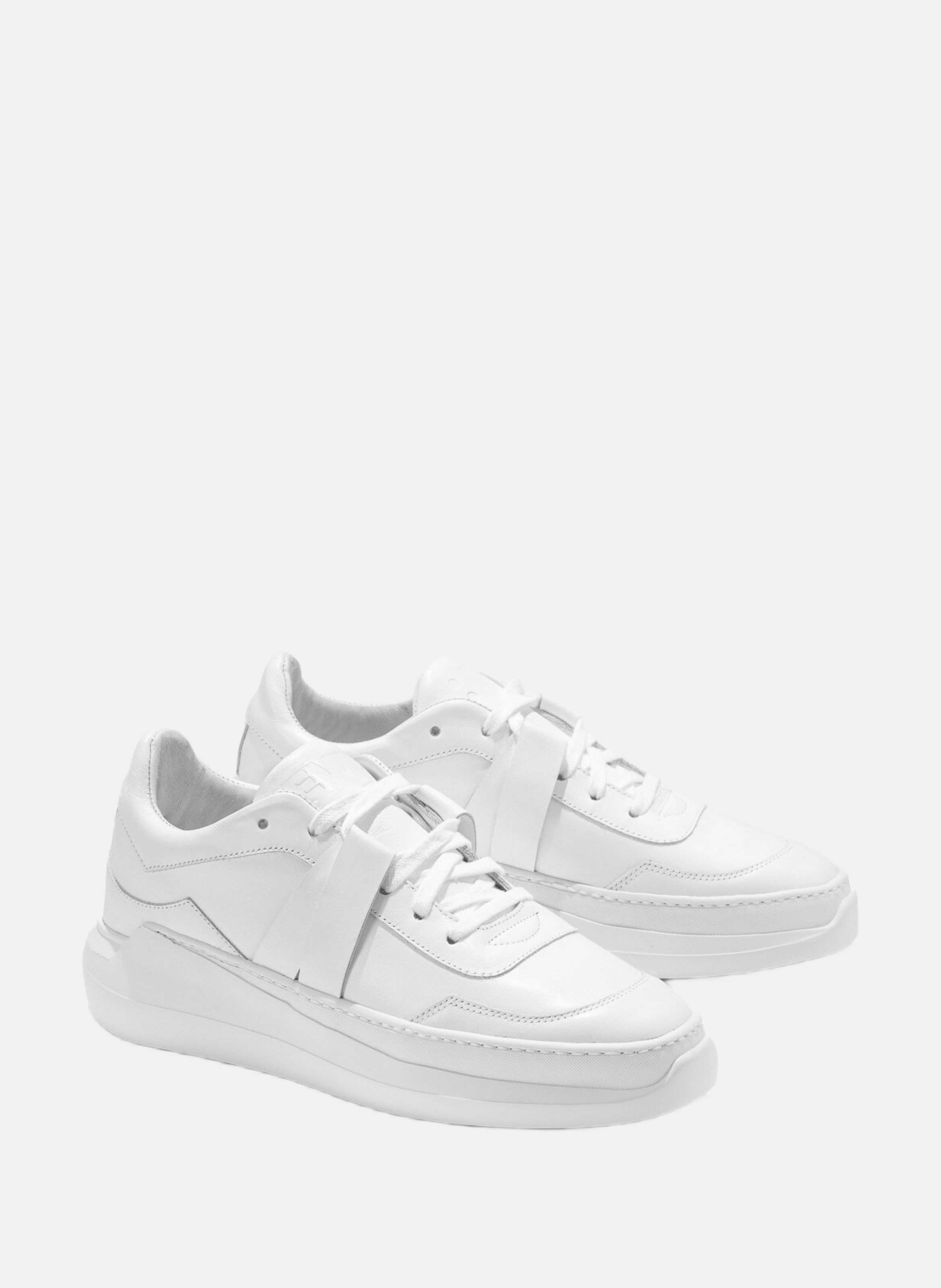 G0 : zénith - sneakers en cuir lisse blanc EVI Blanc