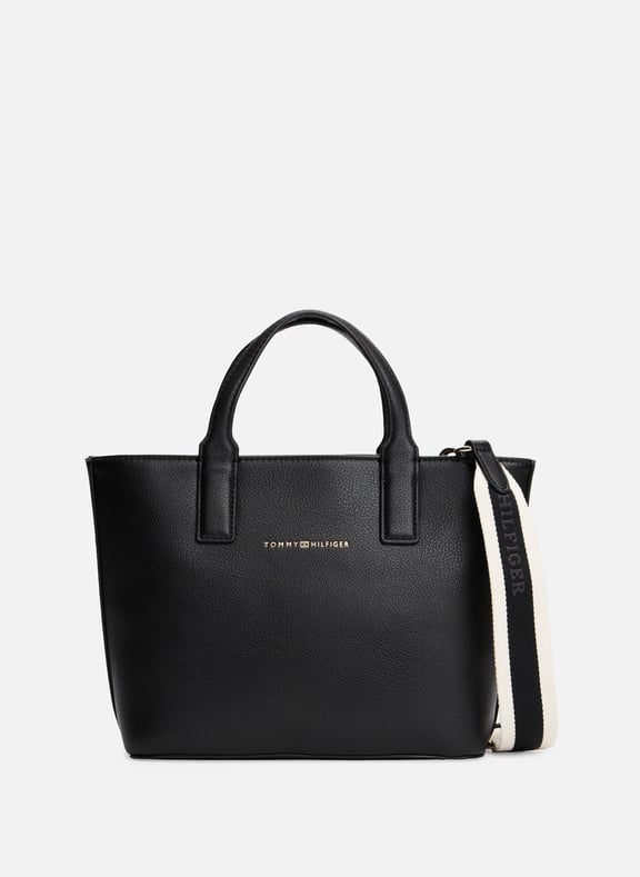Faux leather tote bag Black by TOMMY HILFIGER TOMMY HILFIGER Faux leather tote bag Black