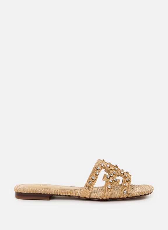 Mules en raphia Bay Beige by SAM EDELMAN SAM EDELMAN Mules en raphia Bay Beige