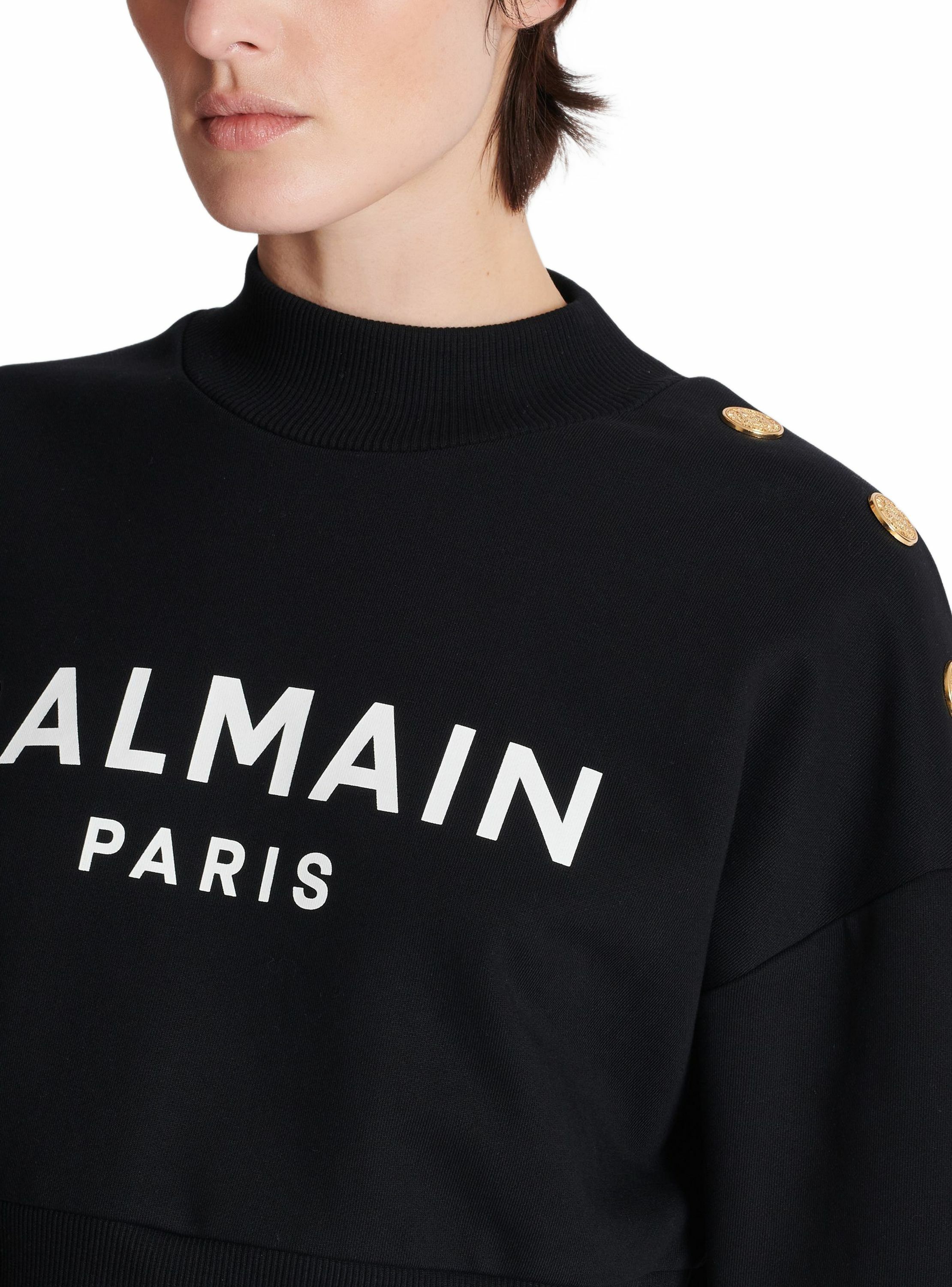 Sweatshirt imprimé balmain paris BALMAIN Noir