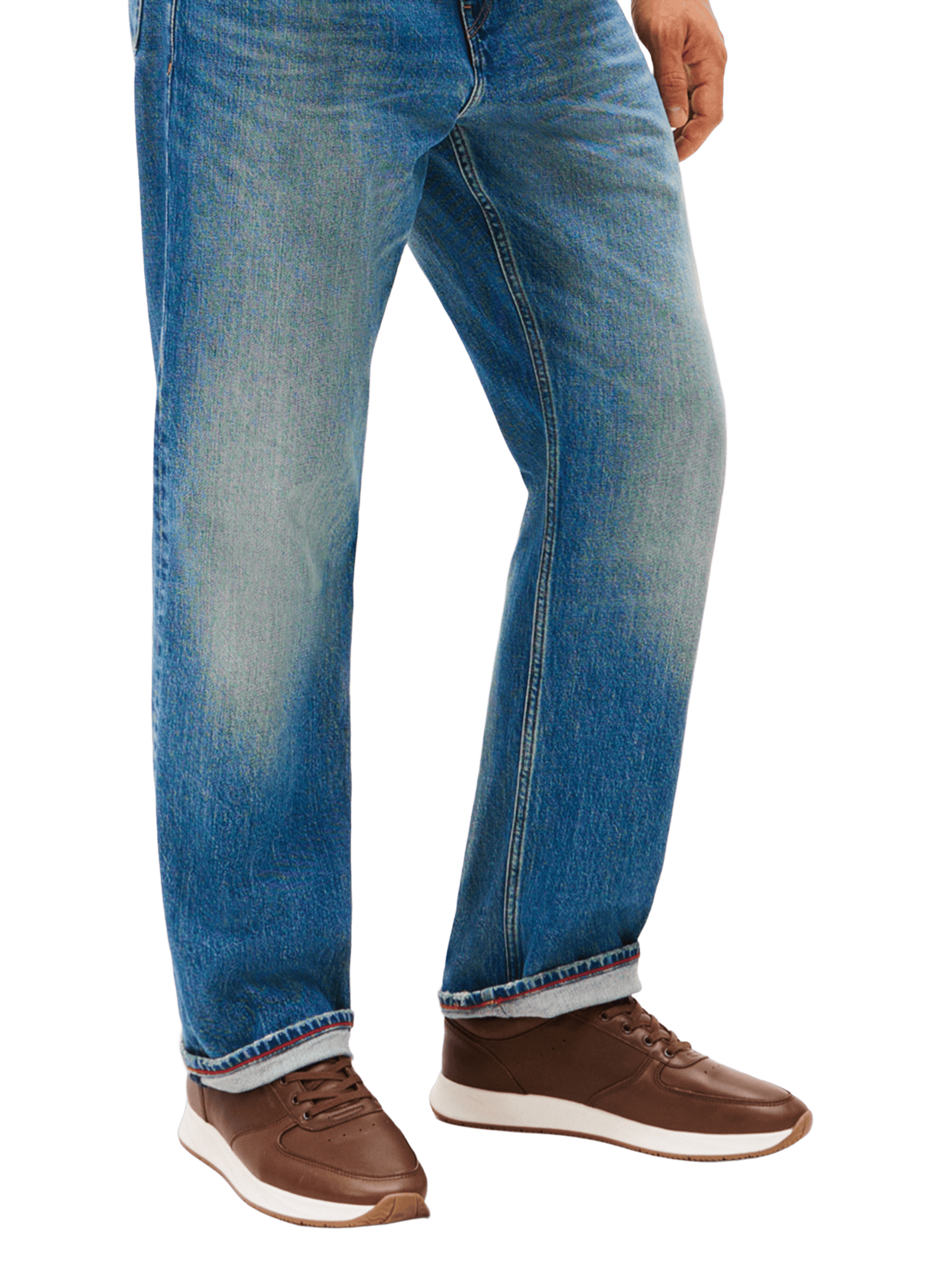 Leather sneakers TOMMY HILFIGER Brown