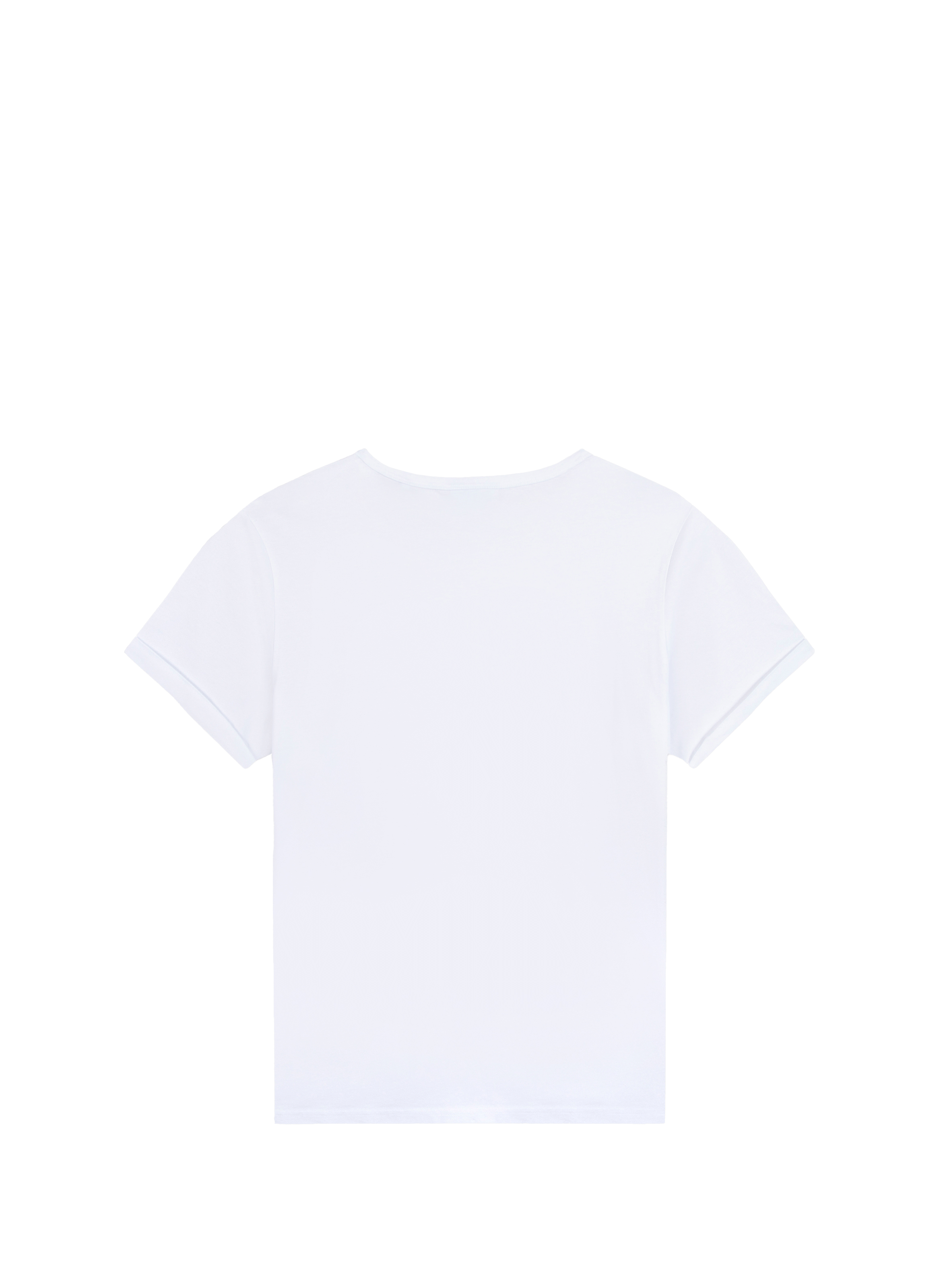 T-shirt droit brodé en coton MAISON LABICHE Blanc