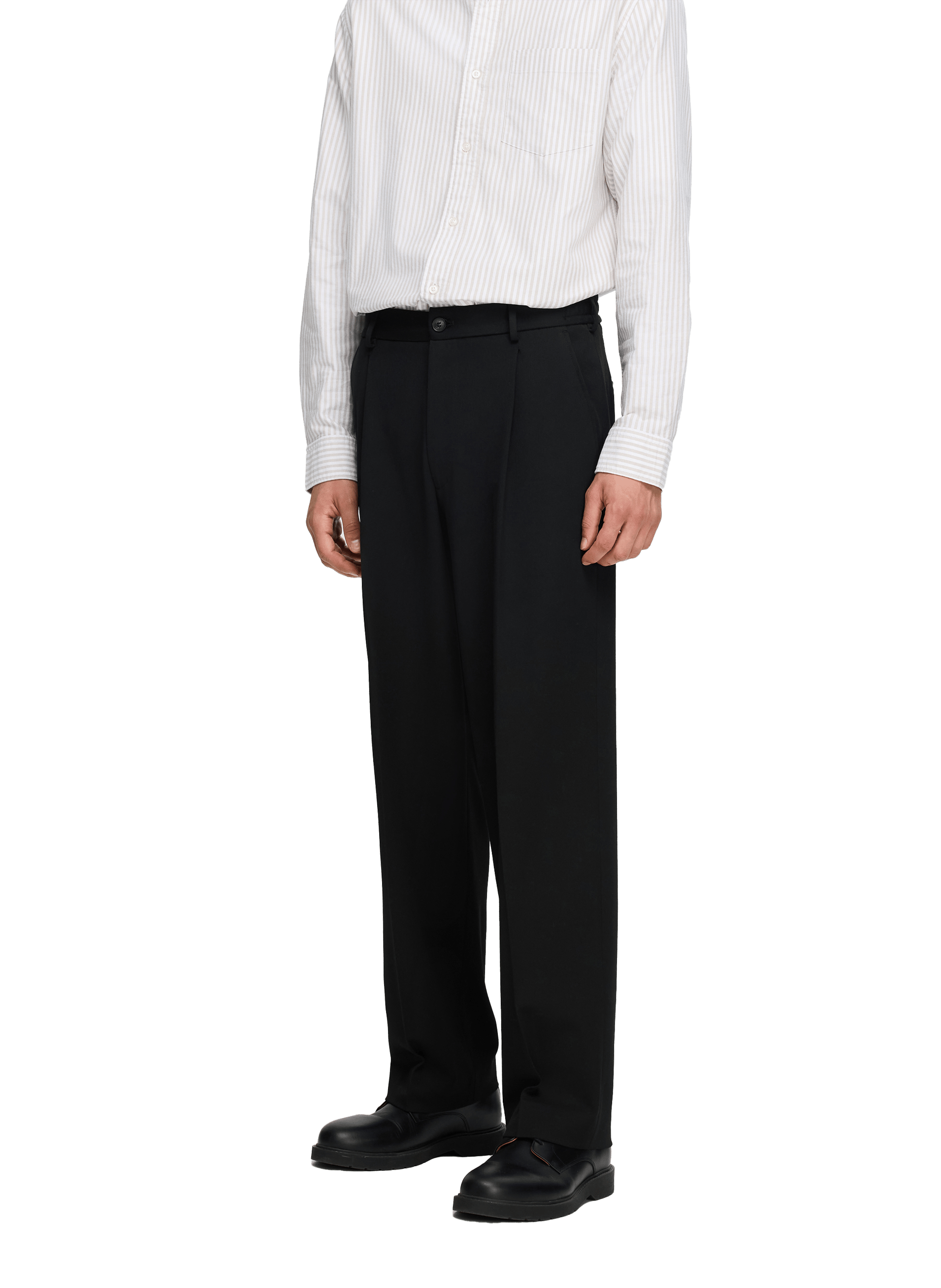 Wide-leg trousers SELECTED Black