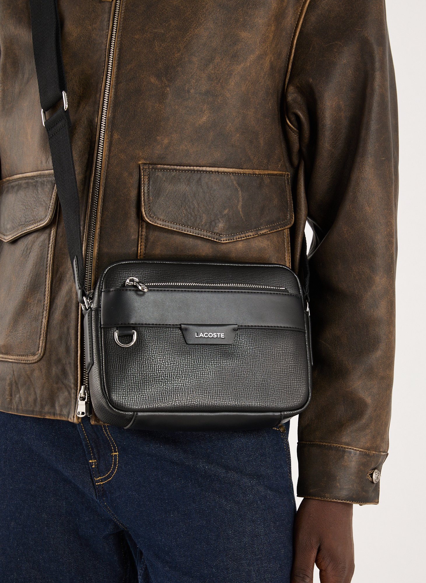 LACOSTE Crossbody bag Ossian Black