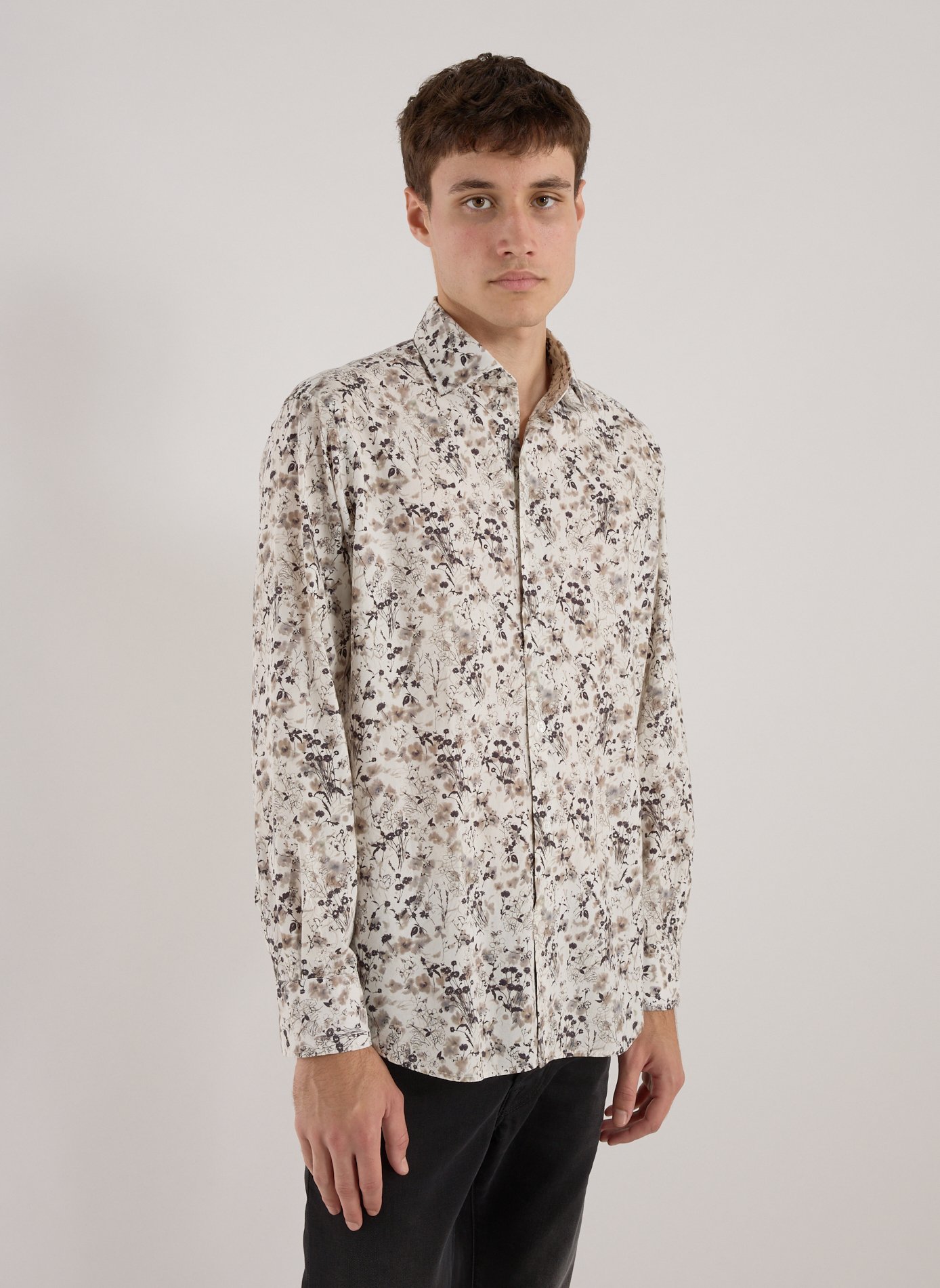 EDEN PARK Chemise imprimée en coton Marron