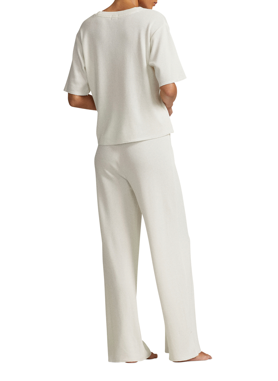 Ensemble pyjama en coton gaufré mélangé POLO RALPH LAUREN Beige