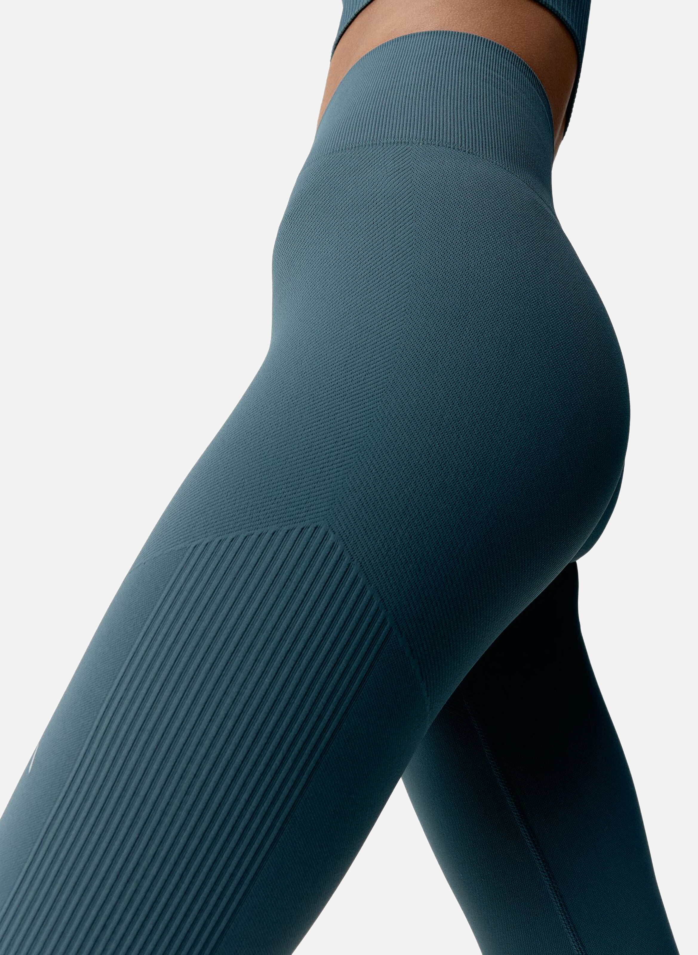 Legging de sport long seamless yami BORN LIVING YOGA Bleu