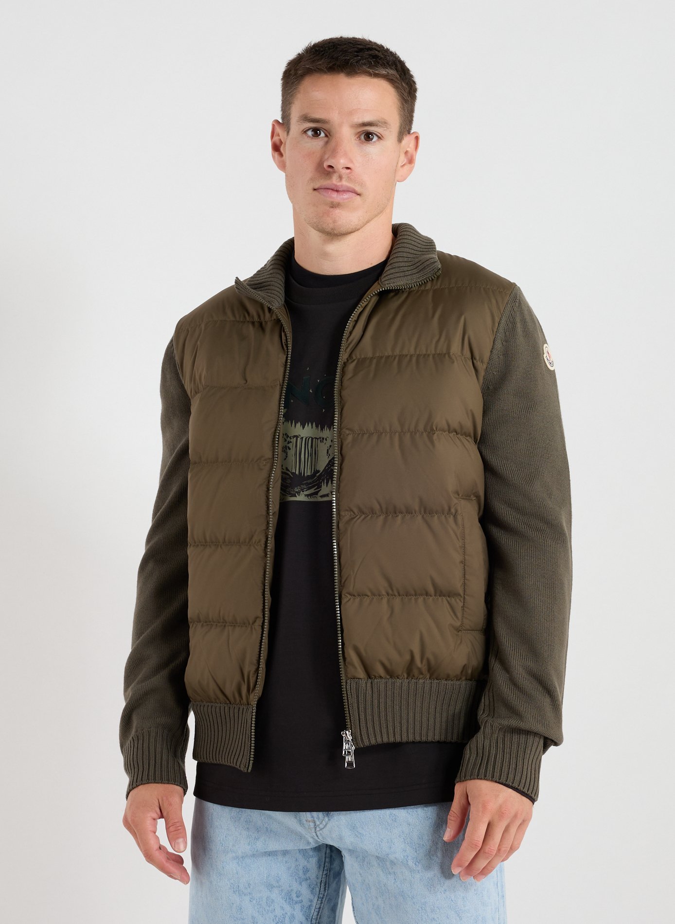 MONCLER High-neck Cardigan Green