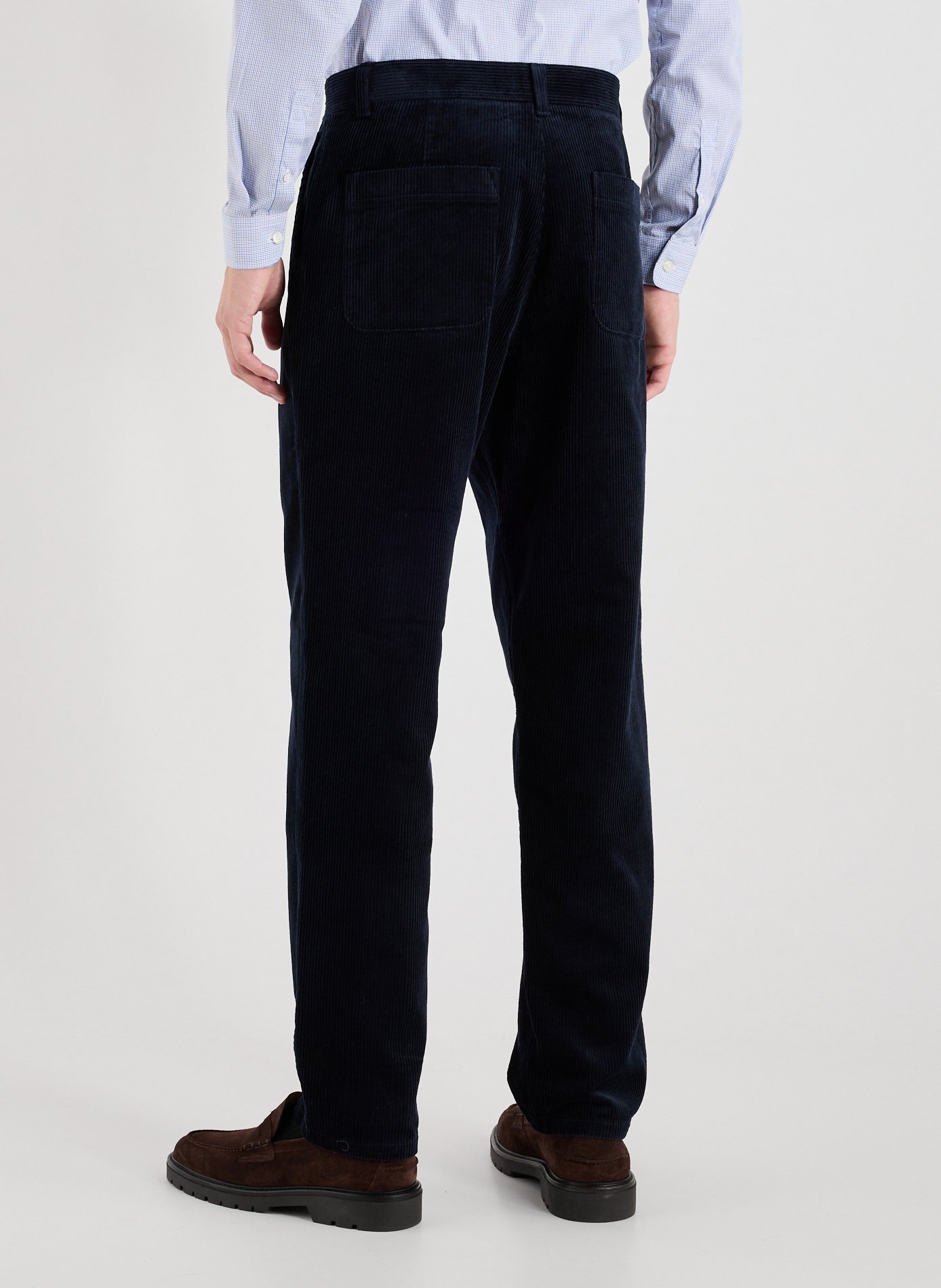Pantalon droit en coton LES DEUX Bleu