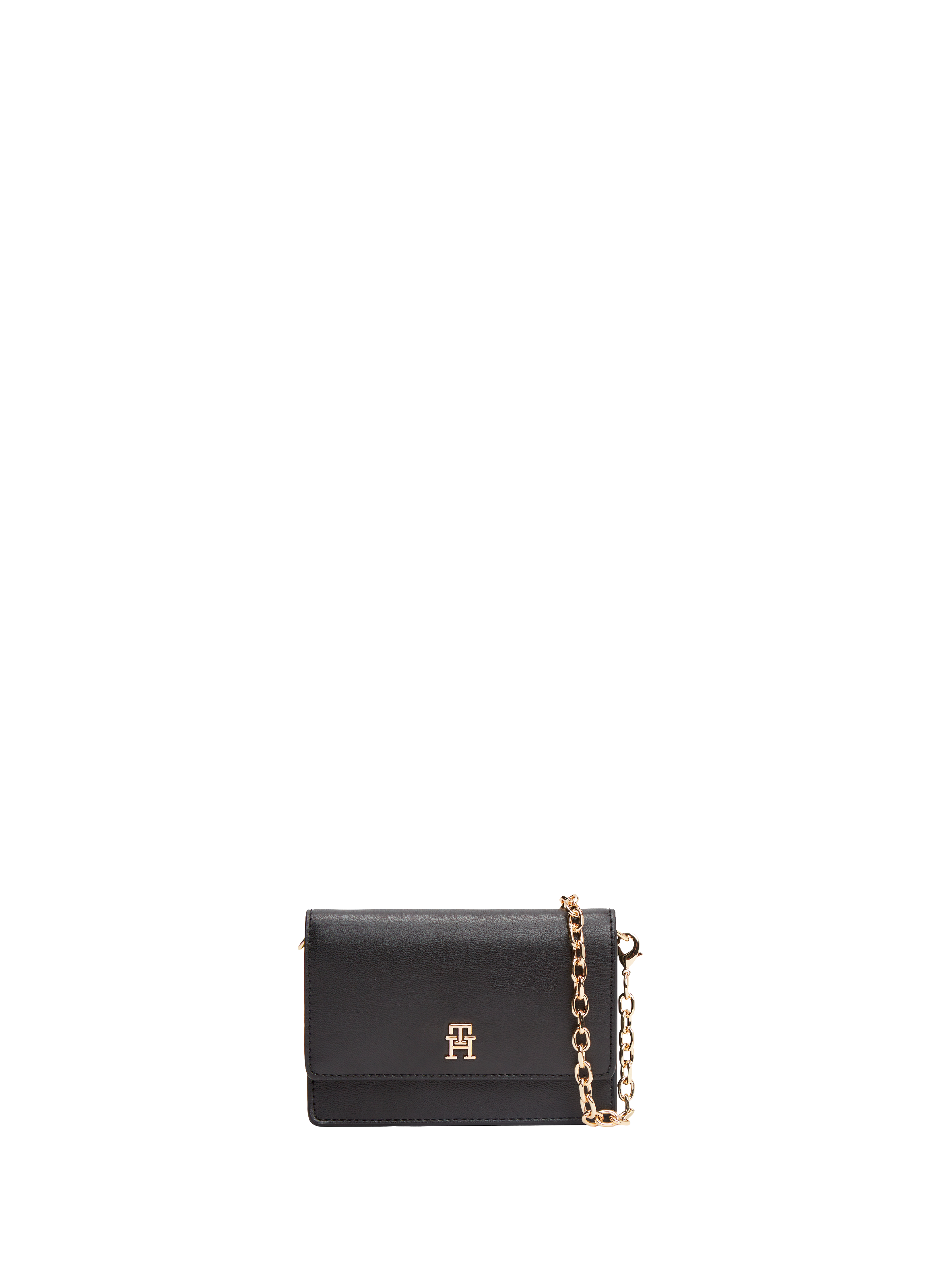 Portefeuille avec chaînette effet cuir TOMMY HILFIGER Noir