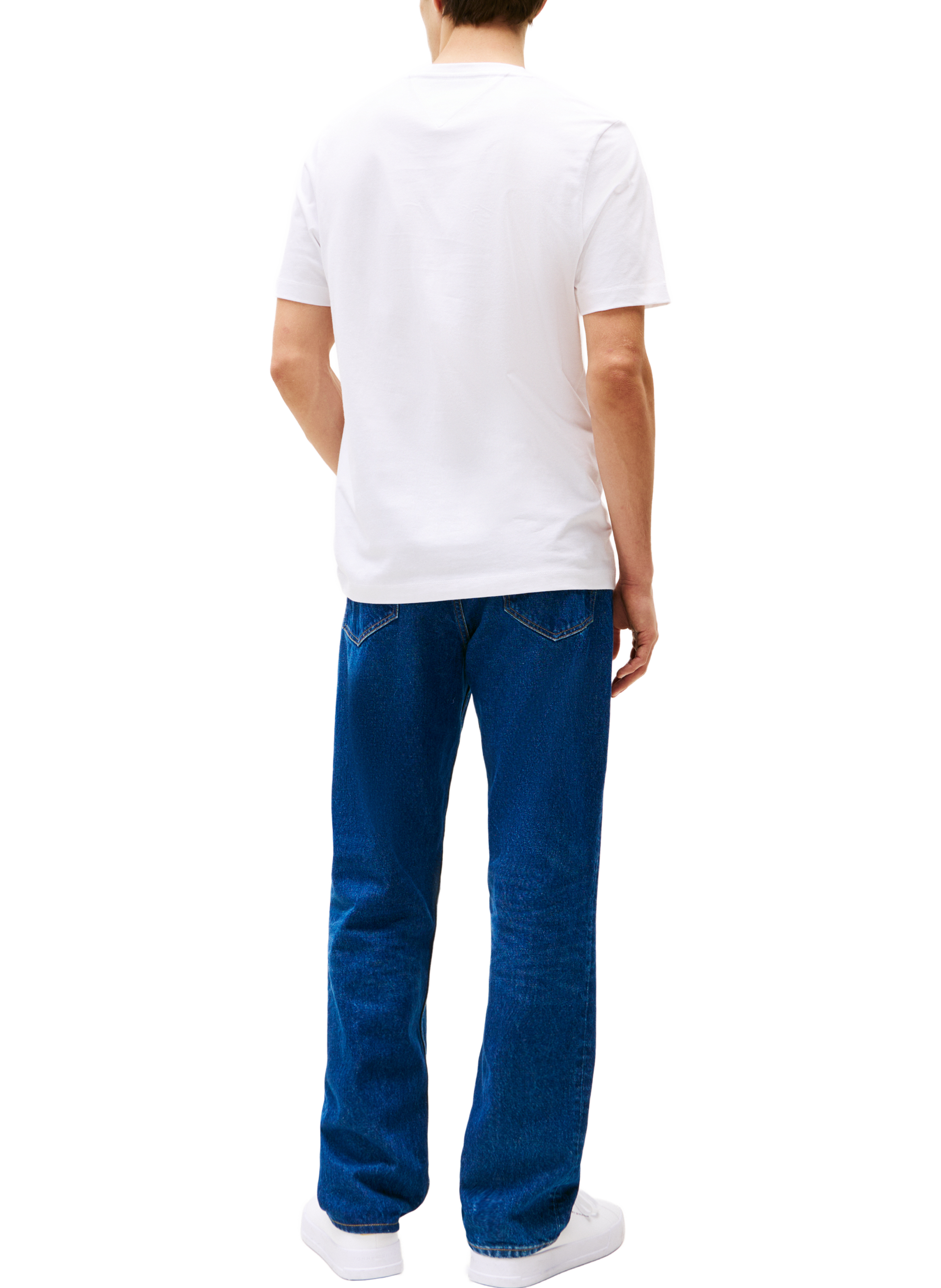 Short-sleeve t-shirt with embroidered logo TOMMY HILFIGER White