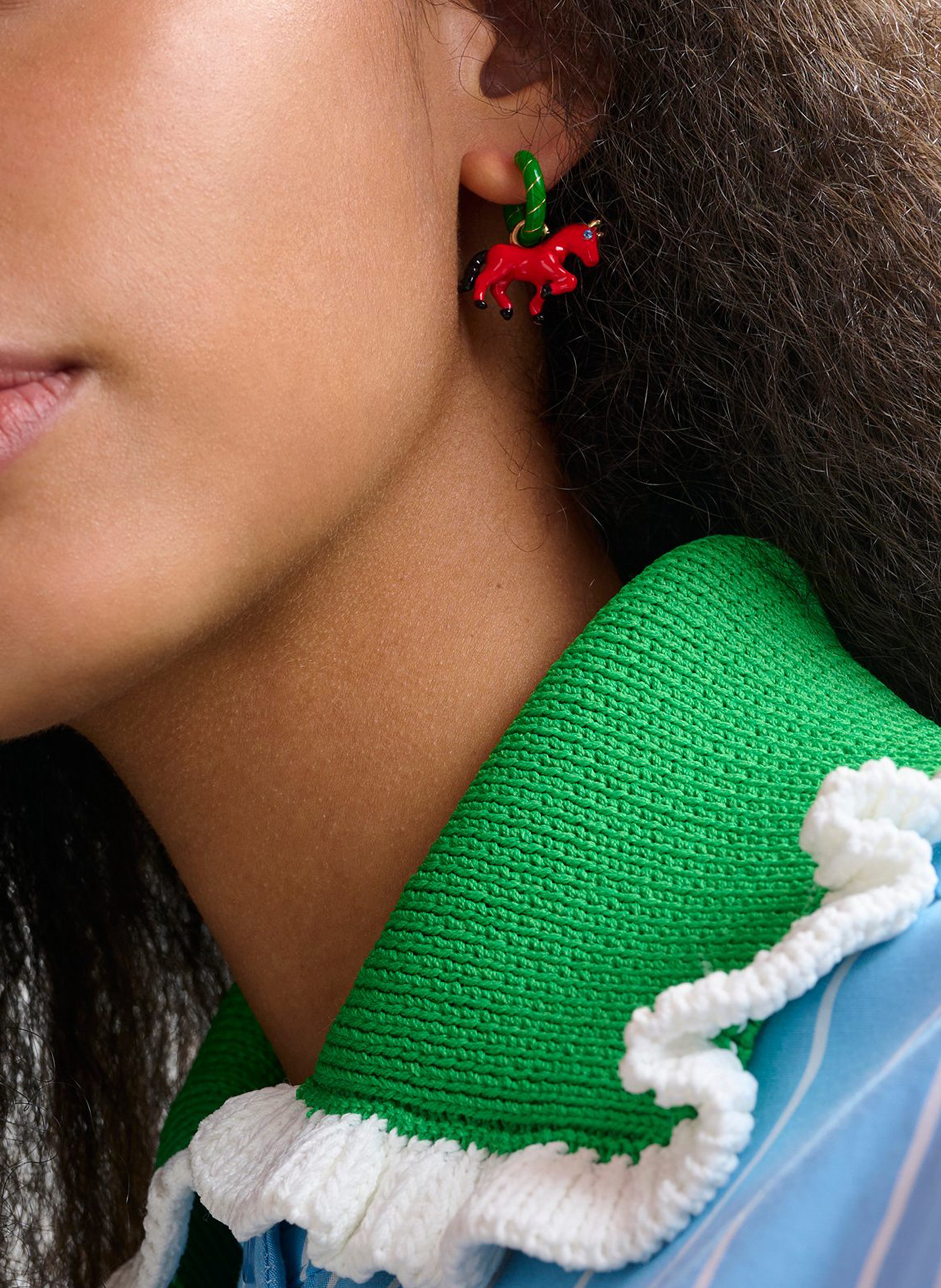 Boucles d'oreilles fantaisies jorse ESSENTIEL ANTWERP Vert