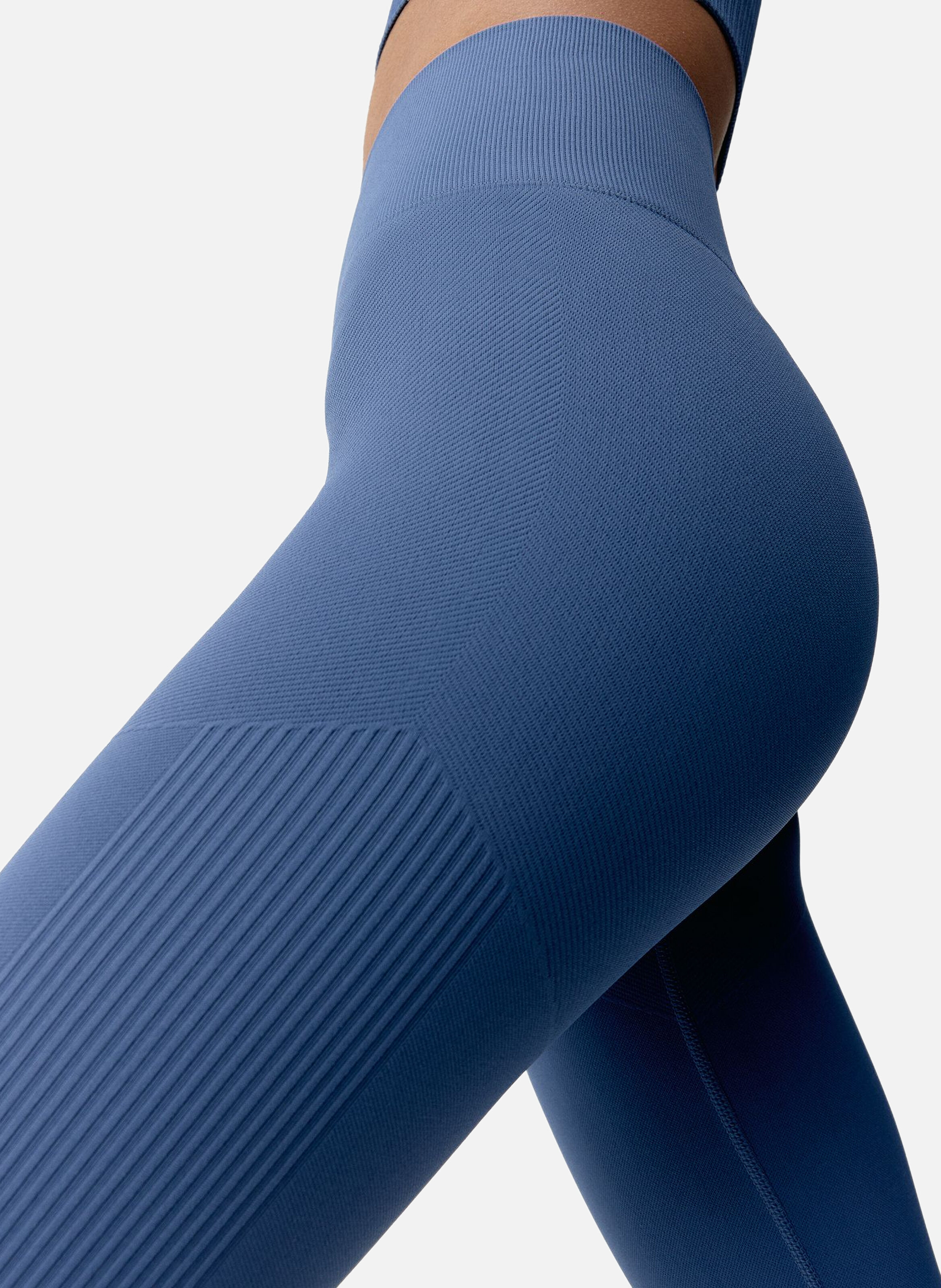 Legging de sport long seamless yami BORN LIVING YOGA Bleu