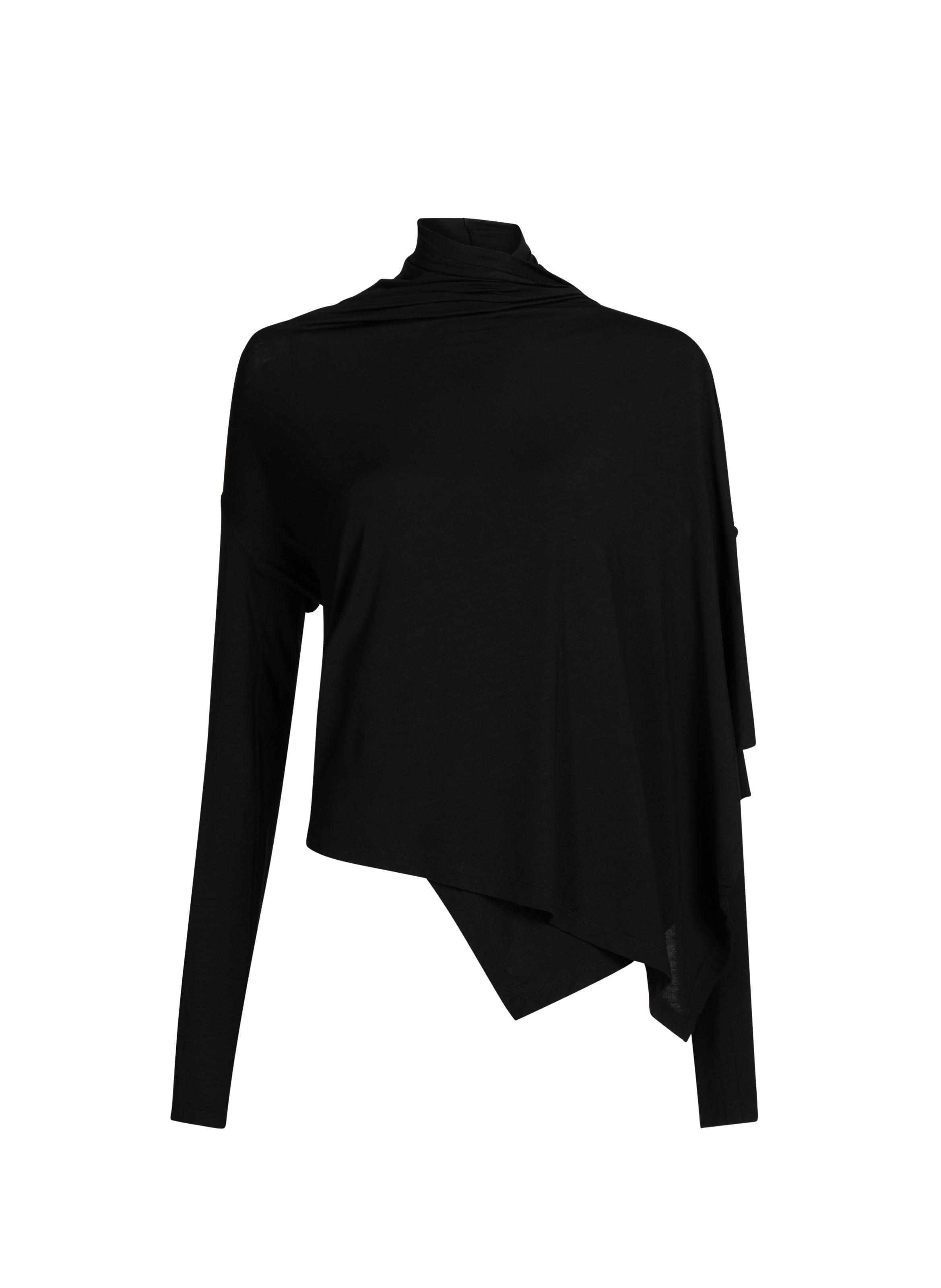 HELMUT LANG Gilet uni assymétrique Noir