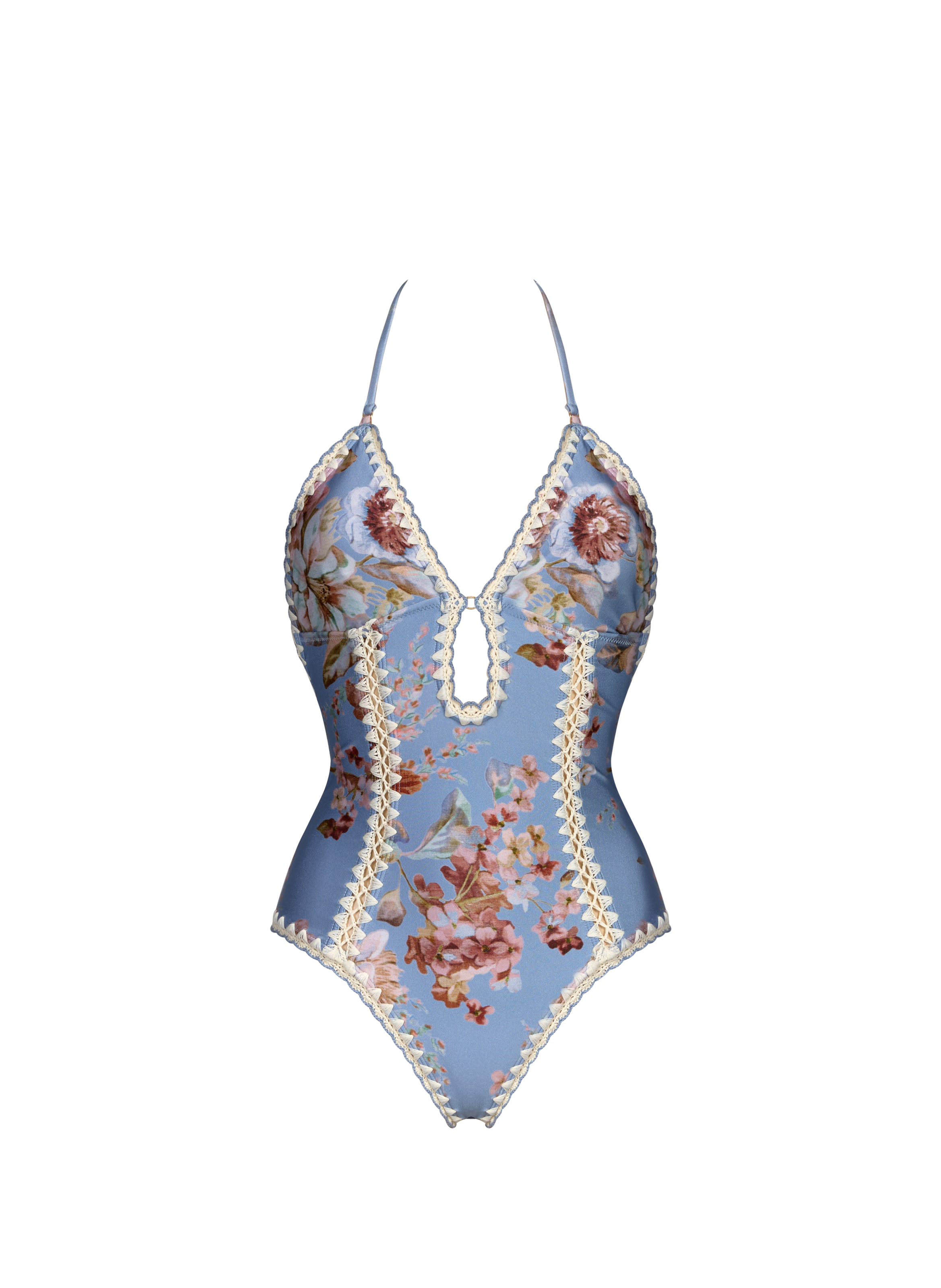Printed one-piece swimsuit ZIMMERMANN Blue